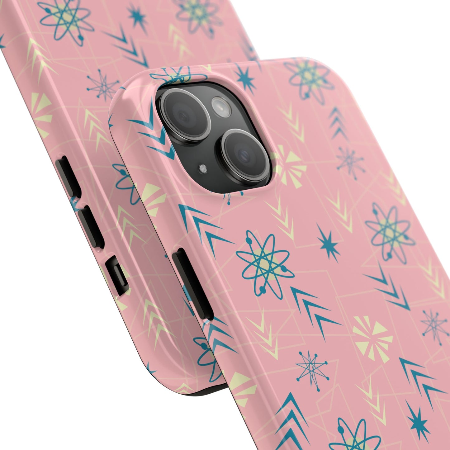 1950s Atomic Age Retro Tough iPhone Case in Pink