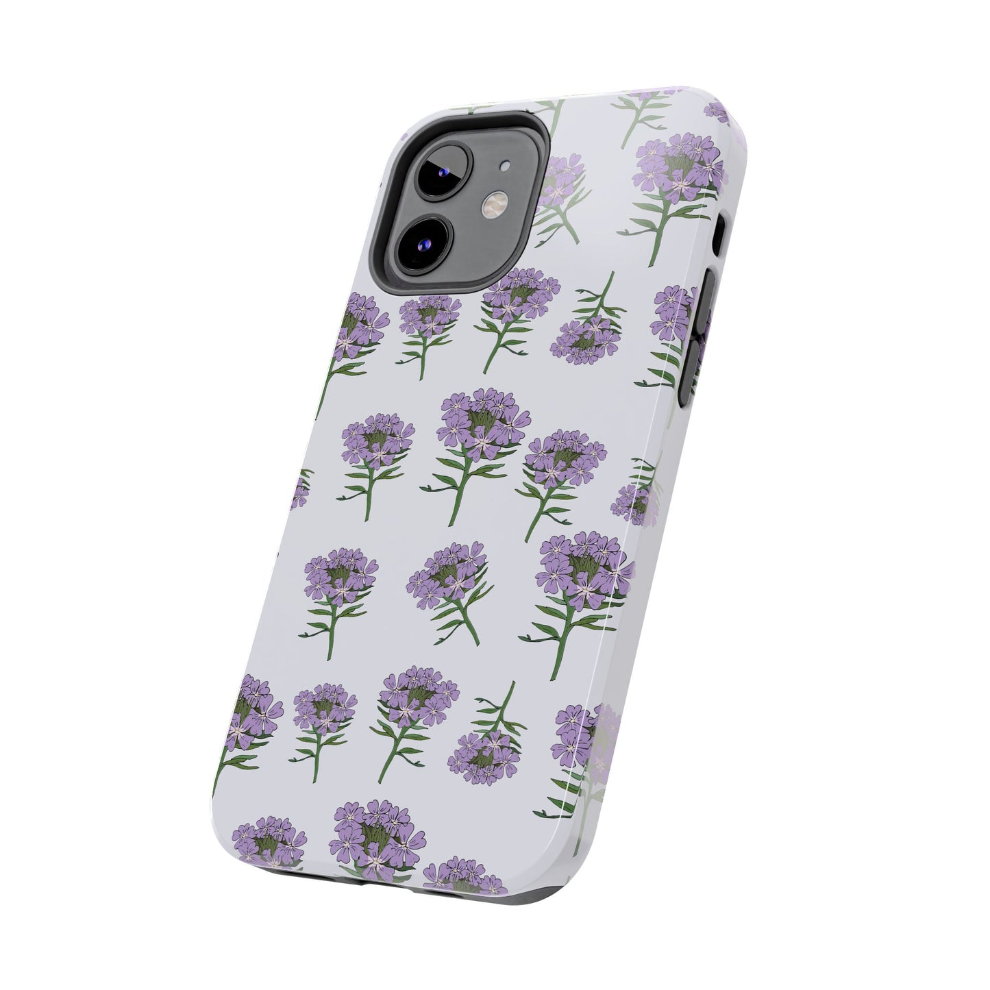 Purple Wildflower Pattern Tough iPhone Cases