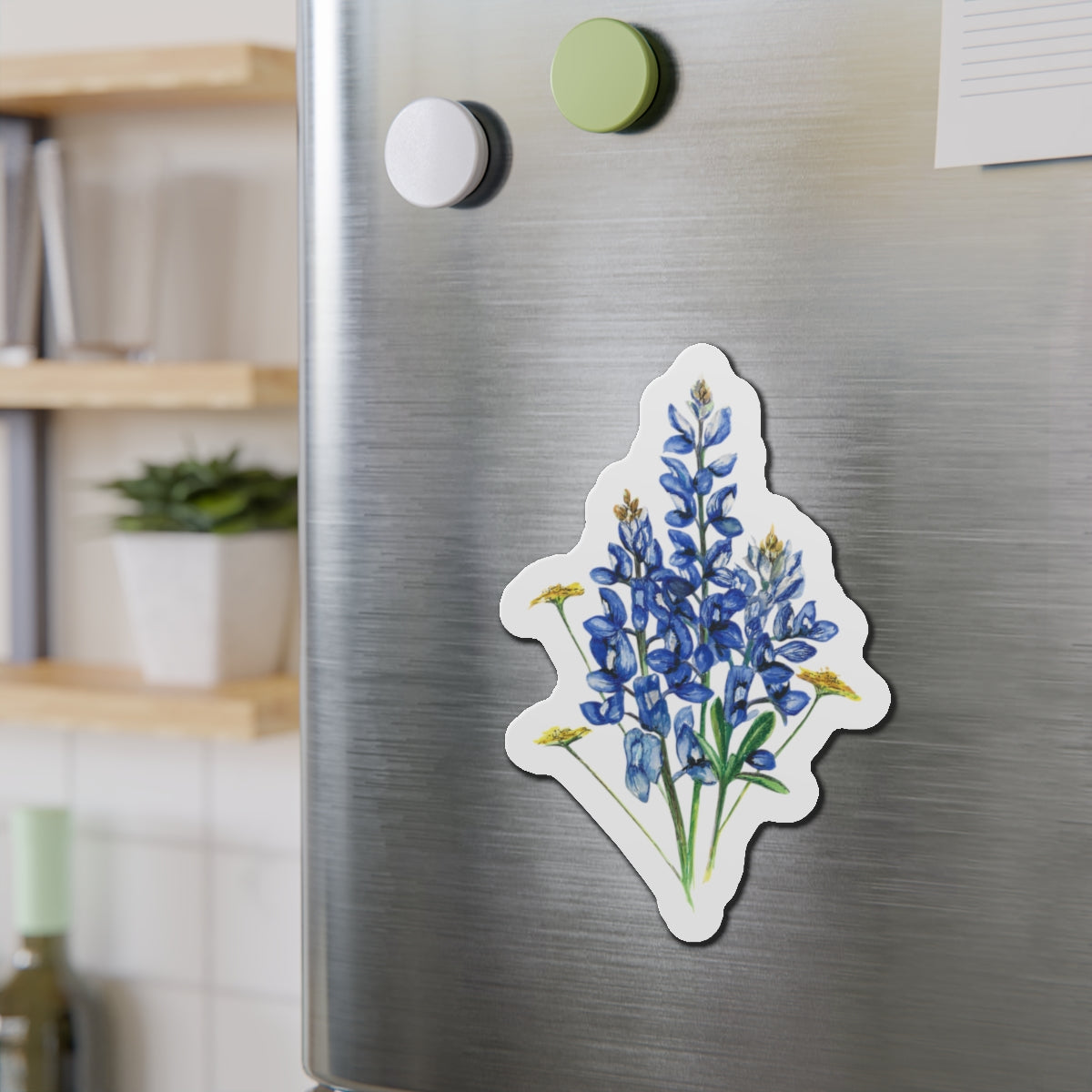 Bluebonnet and Wildflowers Die-Cut Magnets