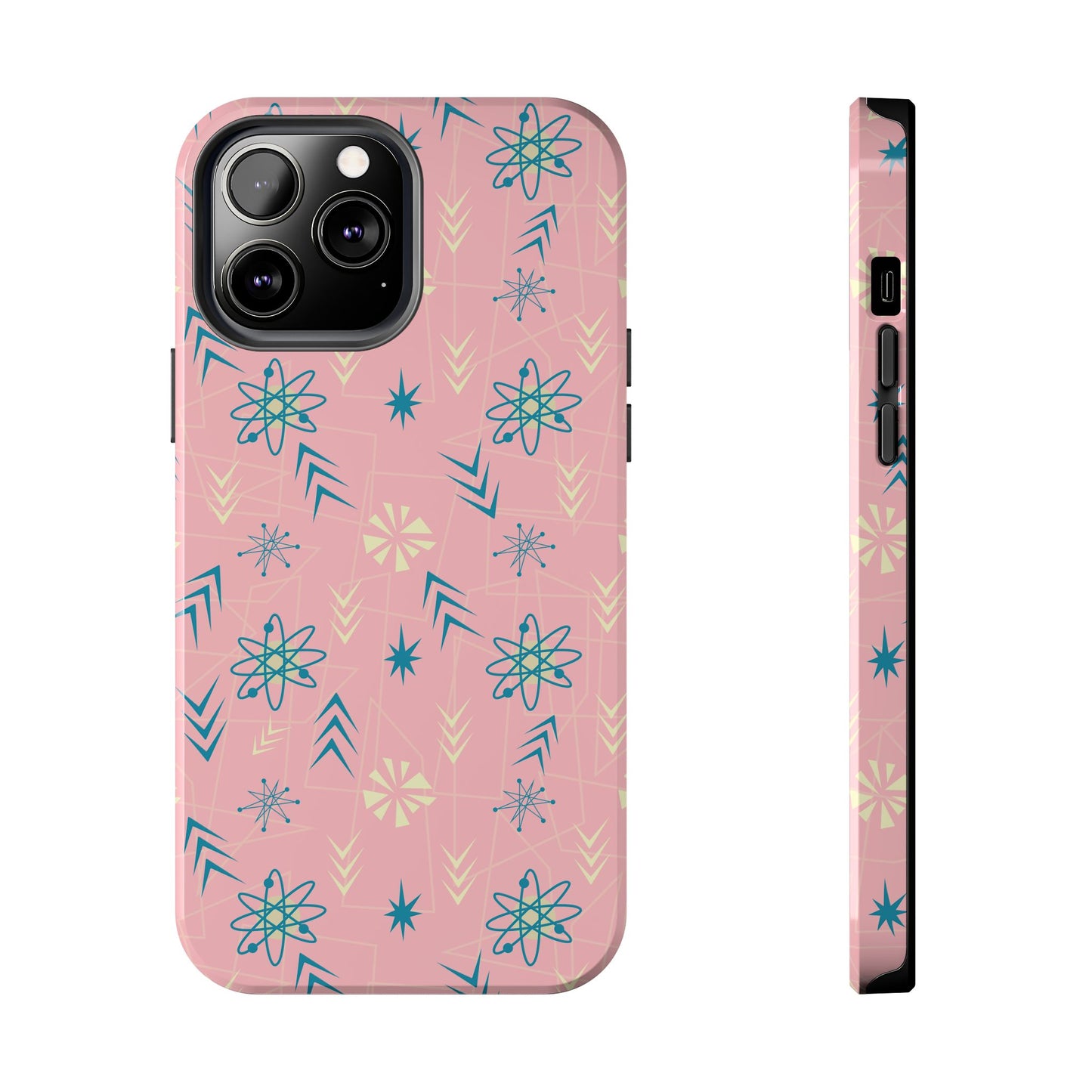 1950s Atomic Age Retro Tough iPhone Case in Pink