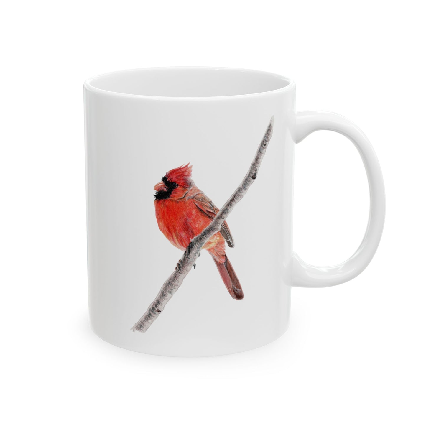Northern Cardinal Ceramic Mug — Cardinal Coffee Cup (11oz/15oz)