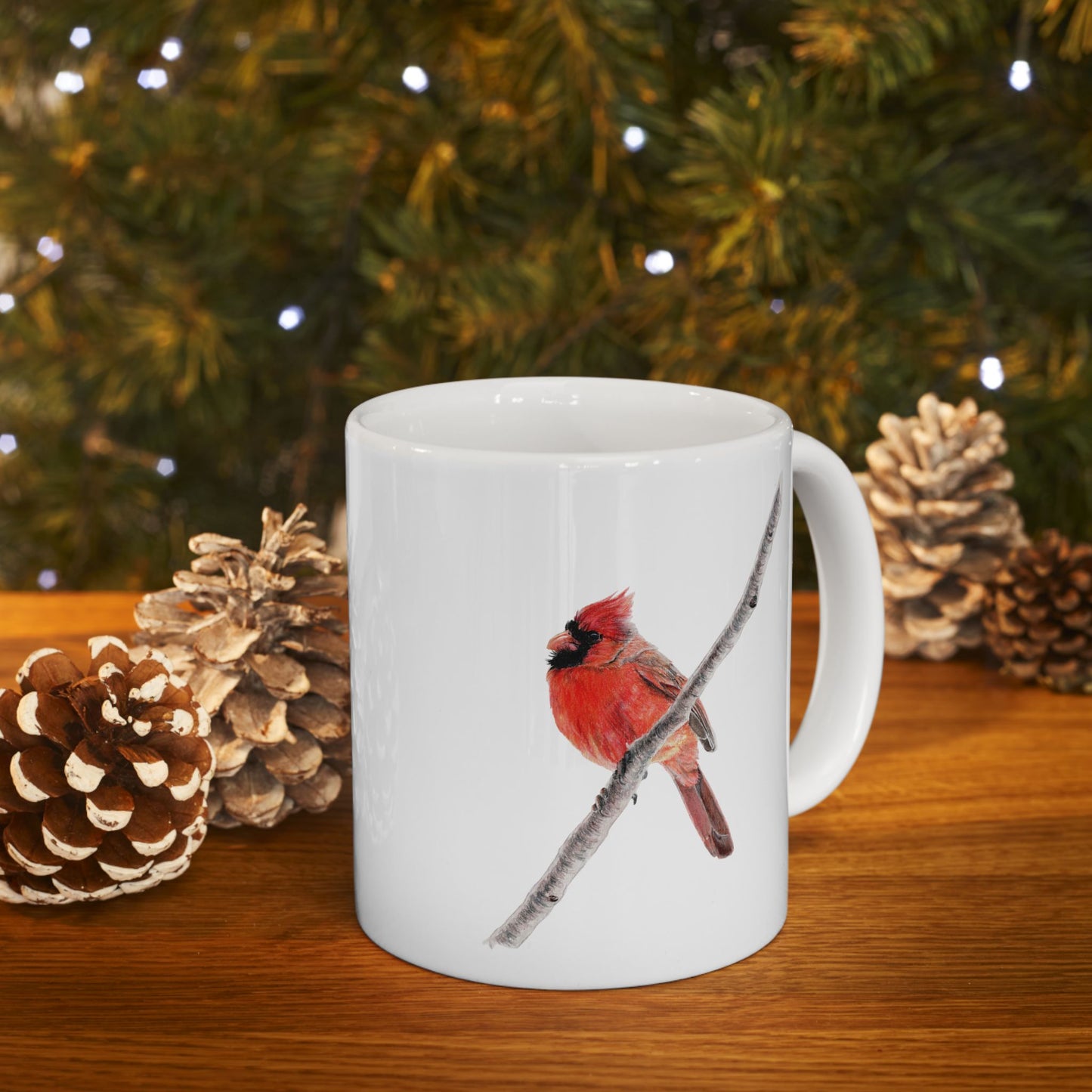 Northern Cardinal Ceramic Mug — Cardinal Coffee Cup (11oz/15oz)
