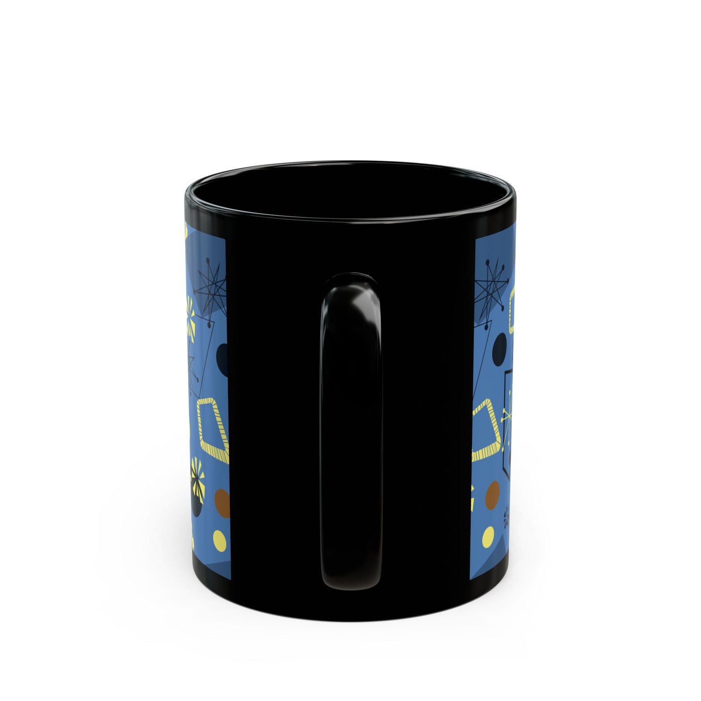 Mid-Century Modern Abstract Pattern Mug — Retro Geometric Coffee Cup (11oz/15oz)