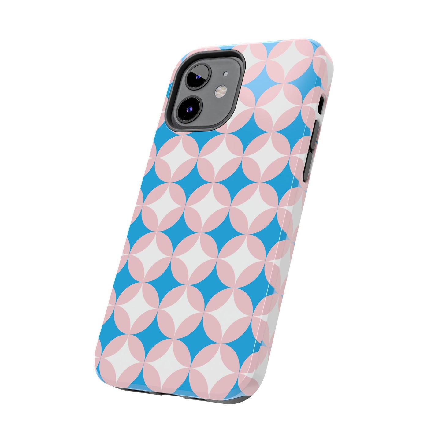 1950s Vintage Circle and Diamond Pattern Tough iPhone Cases