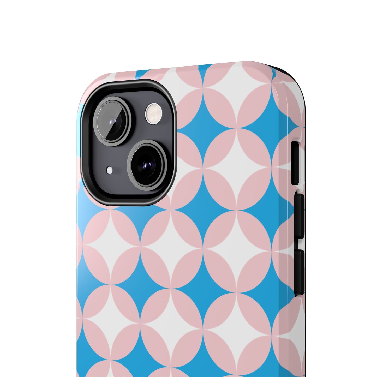 1950s Vintage Circle and Diamond Pattern Tough iPhone Cases