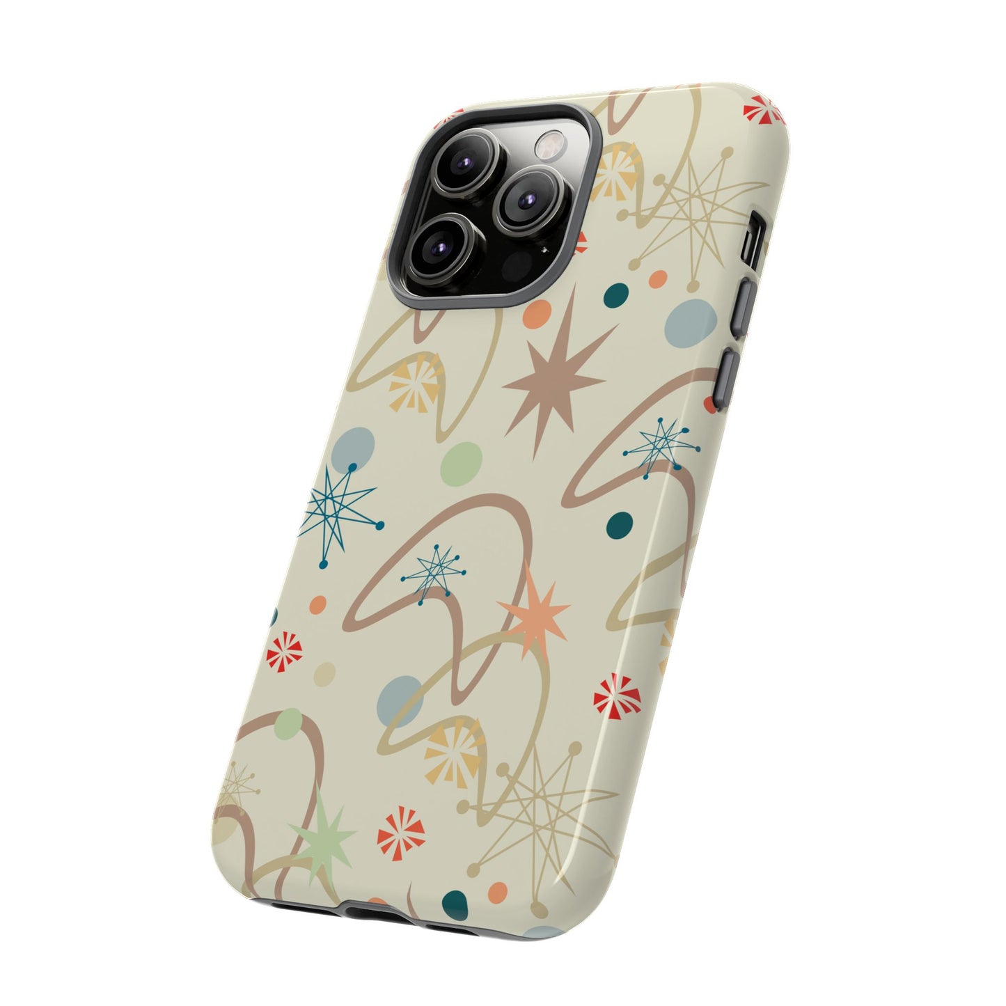 1950s Atomic Retro in Beige Tough Phone Cases