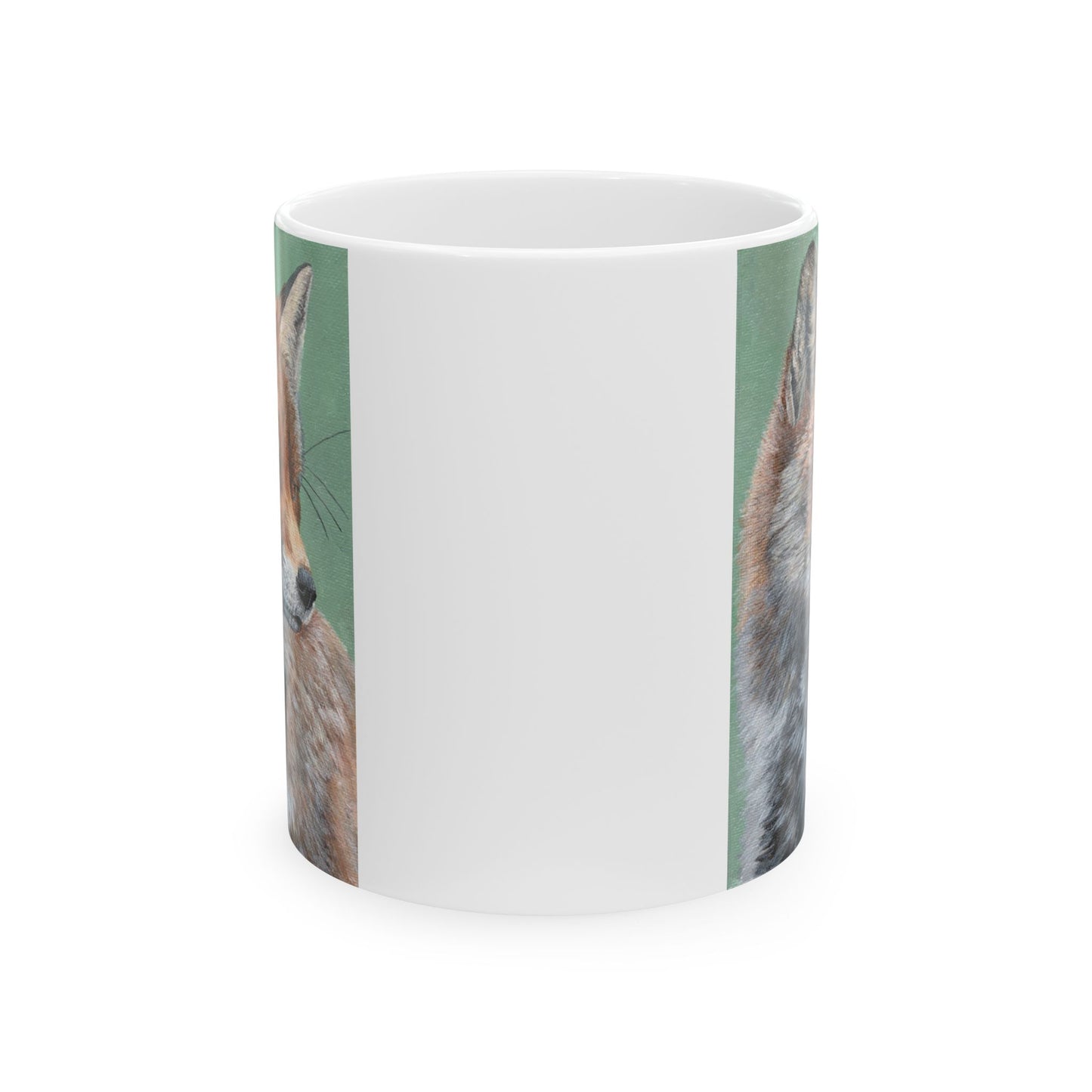 Fox Portrait Ceramic Mug — Woodland Animal Coffee Cup (11oz & 15oz)