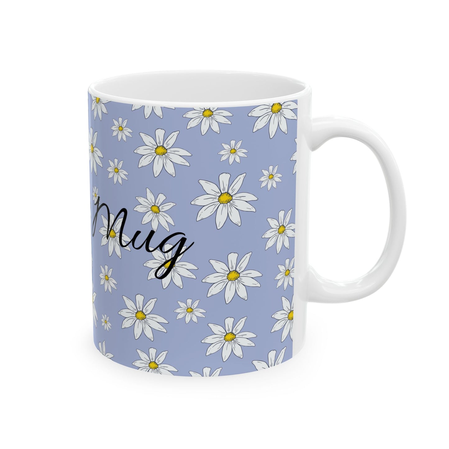 Daisy Pattern Ceramic Mug – Personalized Floral Coffee Cup (11oz & 15oz)