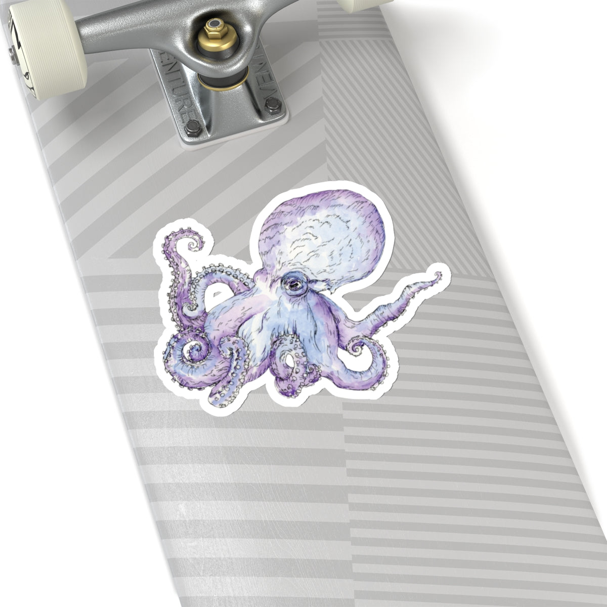 Ink and Wash Octopus Kiss-Cut Stickers