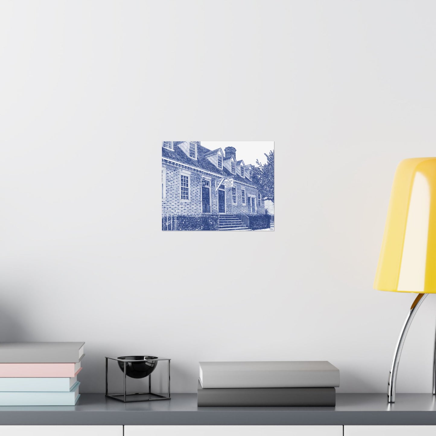 Colonial Williamsburg's Brick House Tavern in Blue Matte Horizontal Poster