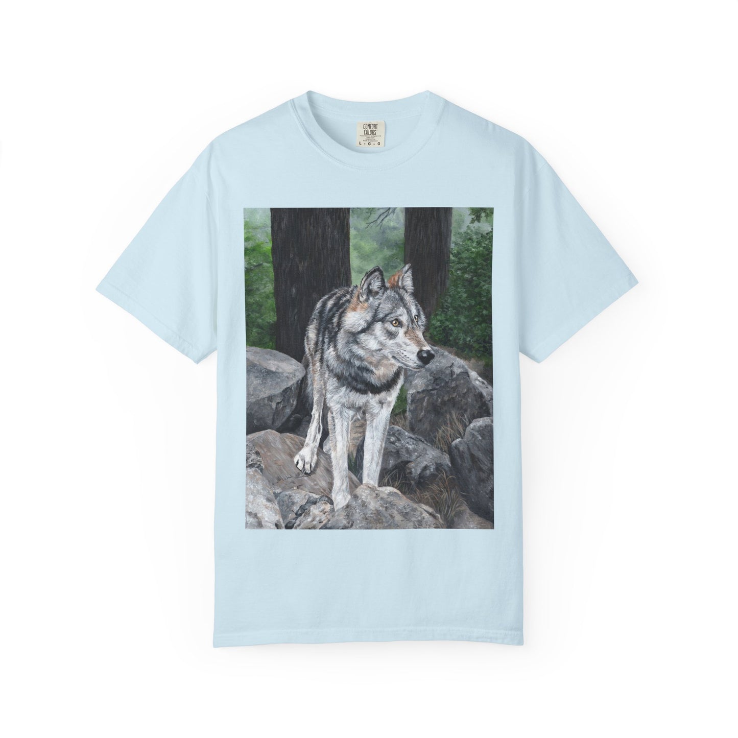 Wolf Portrait T‑Shirt — Realistic Forest Wolf Graphic Tee
