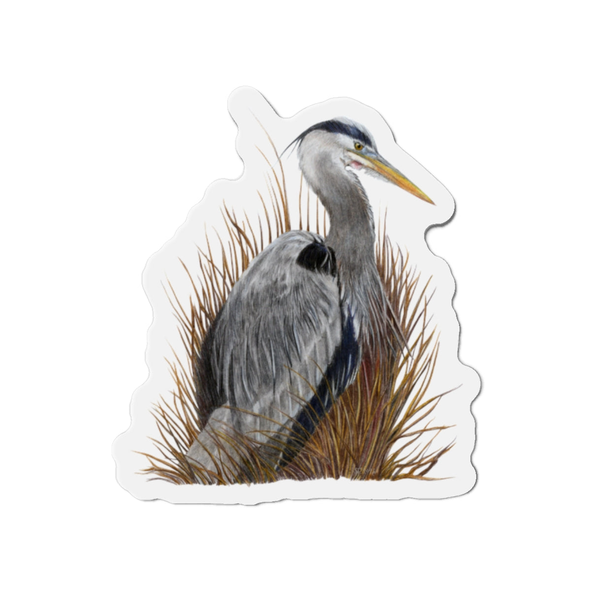 Great Blue Heron Die-Cut Magnets