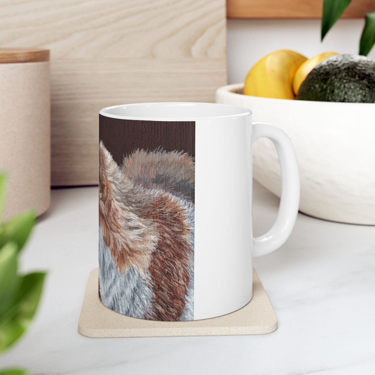 Fox Portrait Ceramic Mug — Rustic Woodland Coffee Cup (11oz & 15oz)