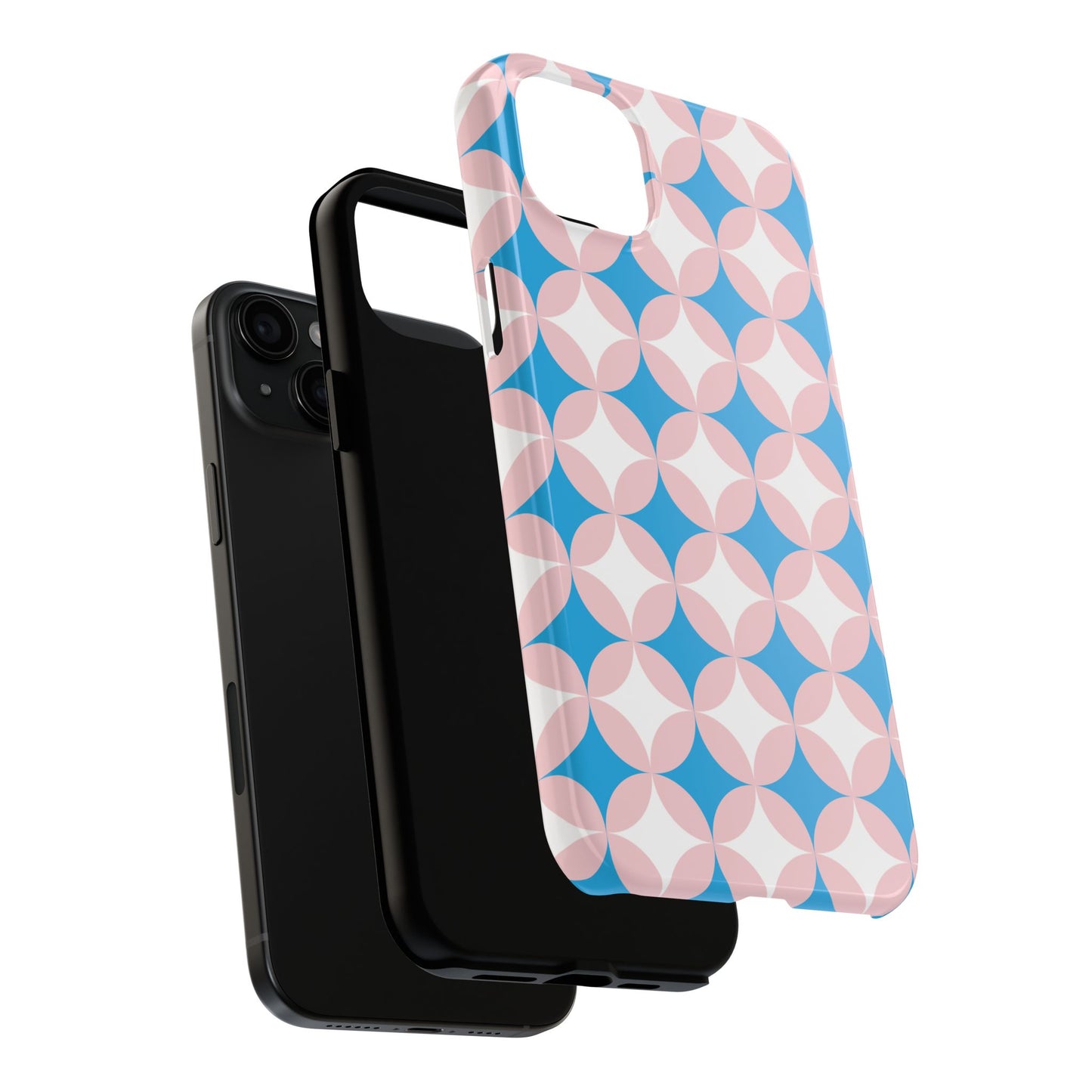 1950s Vintage Circle and Diamond Pattern Tough iPhone Cases