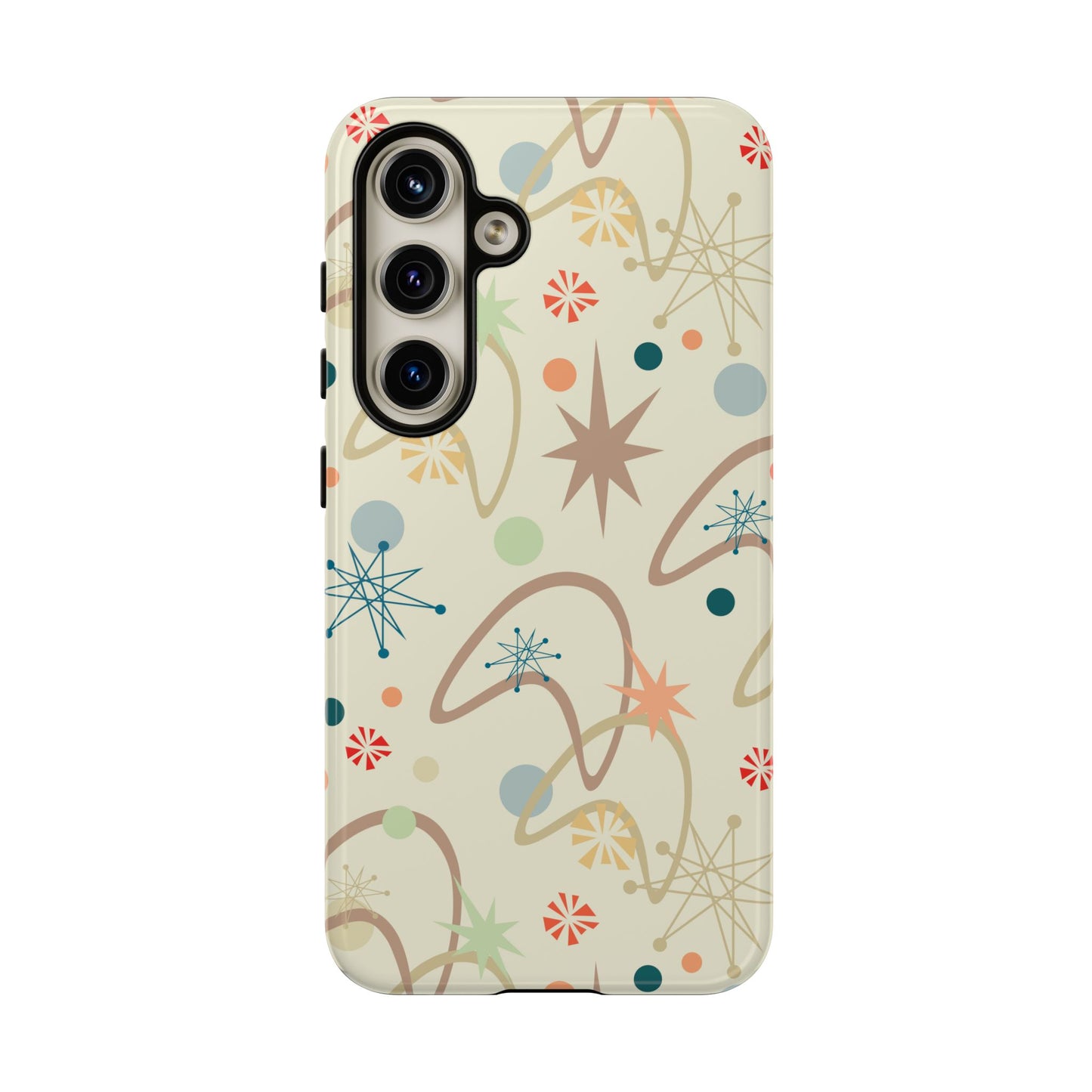 1950s Atomic Retro in Beige Tough Phone Cases