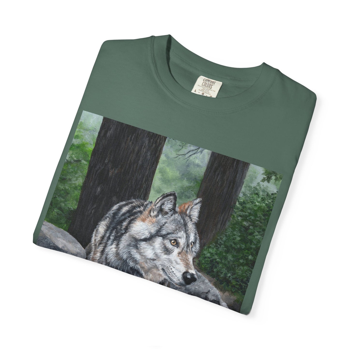 Wolf Portrait T‑Shirt — Realistic Forest Wolf Graphic Tee