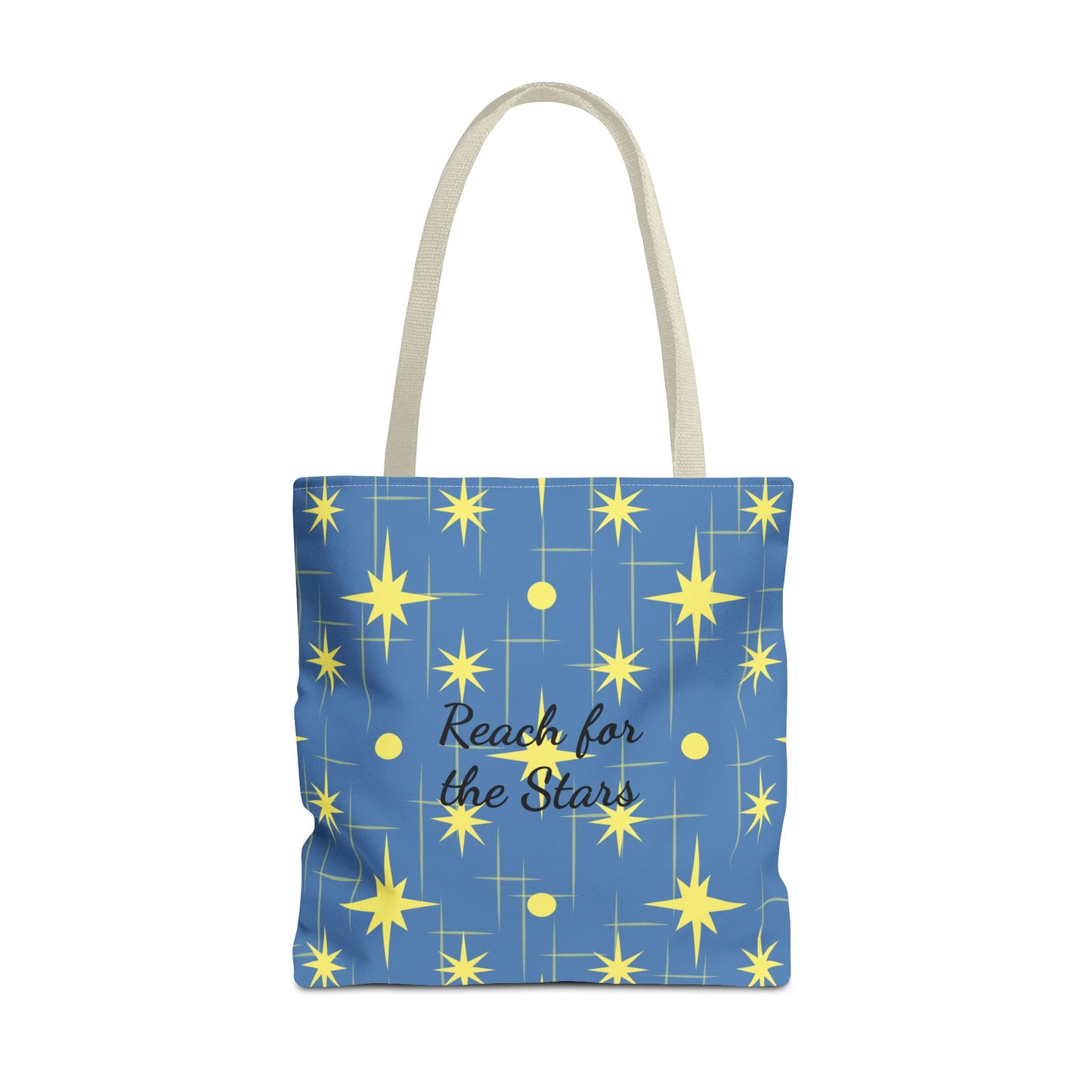 Reach for the Stars Tote Bag — Inspirational Star Pattern All-Over Print