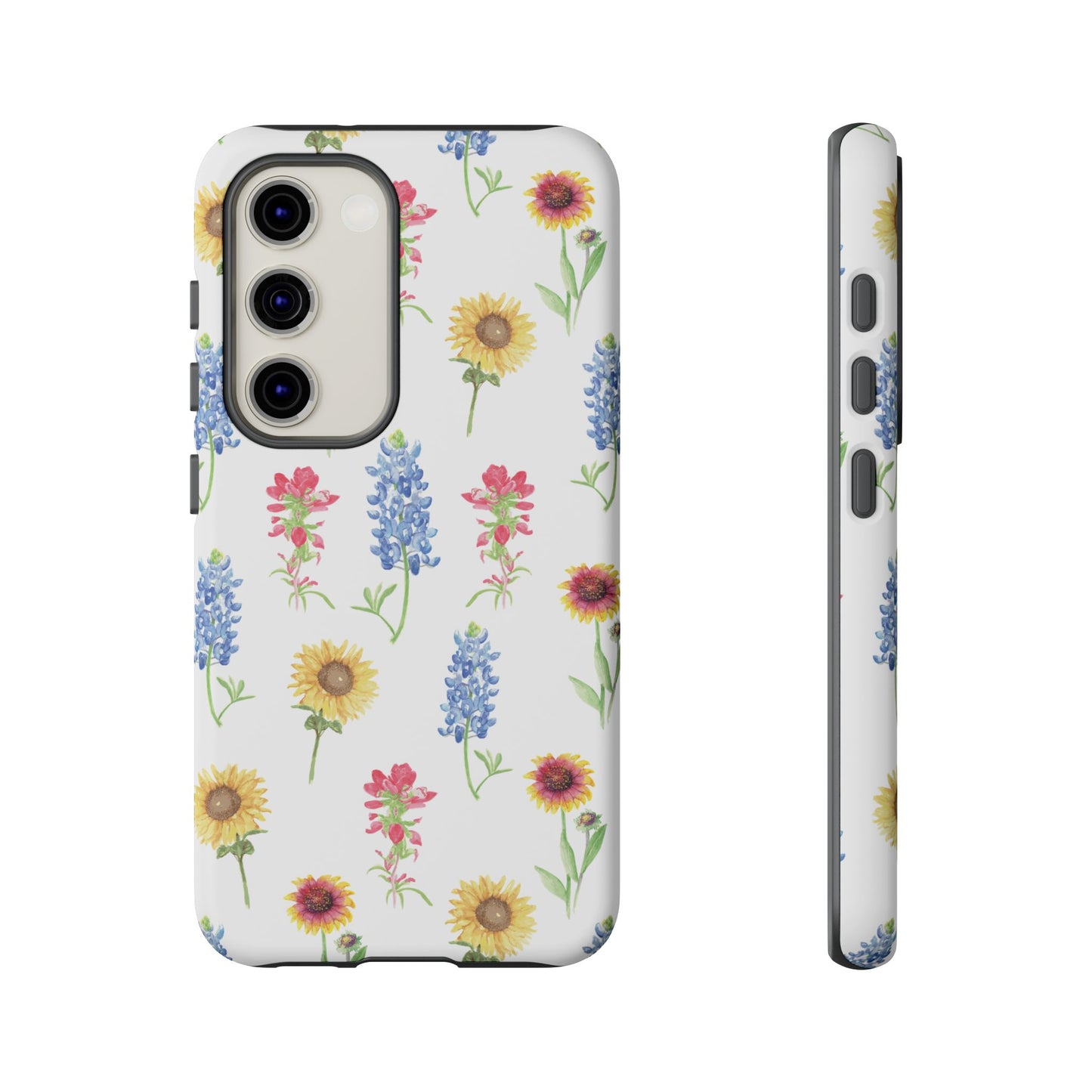 Texas Wildflower Pattern Tough Phone Cases