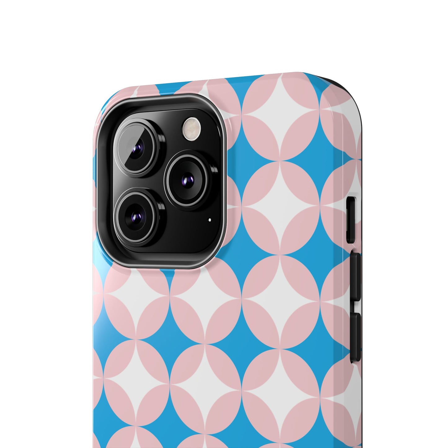 1950s Vintage Circle and Diamond Pattern Tough iPhone Cases