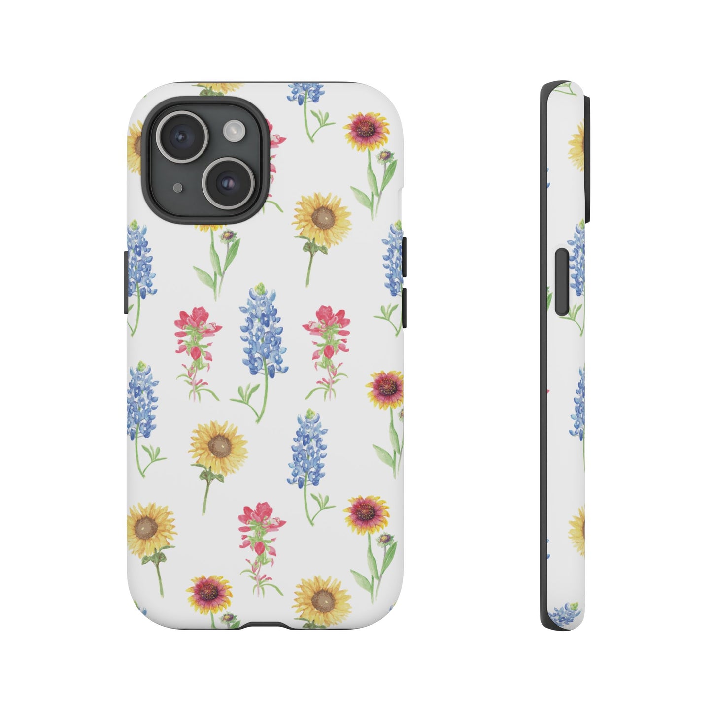 Texas Wildflower Pattern Tough Phone Cases