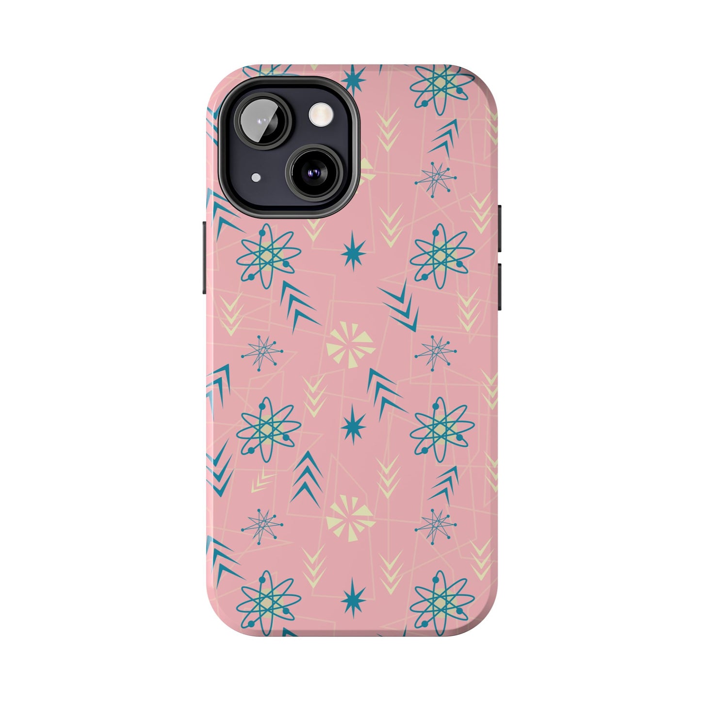 1950s Atomic Age Retro Tough iPhone Case in Pink