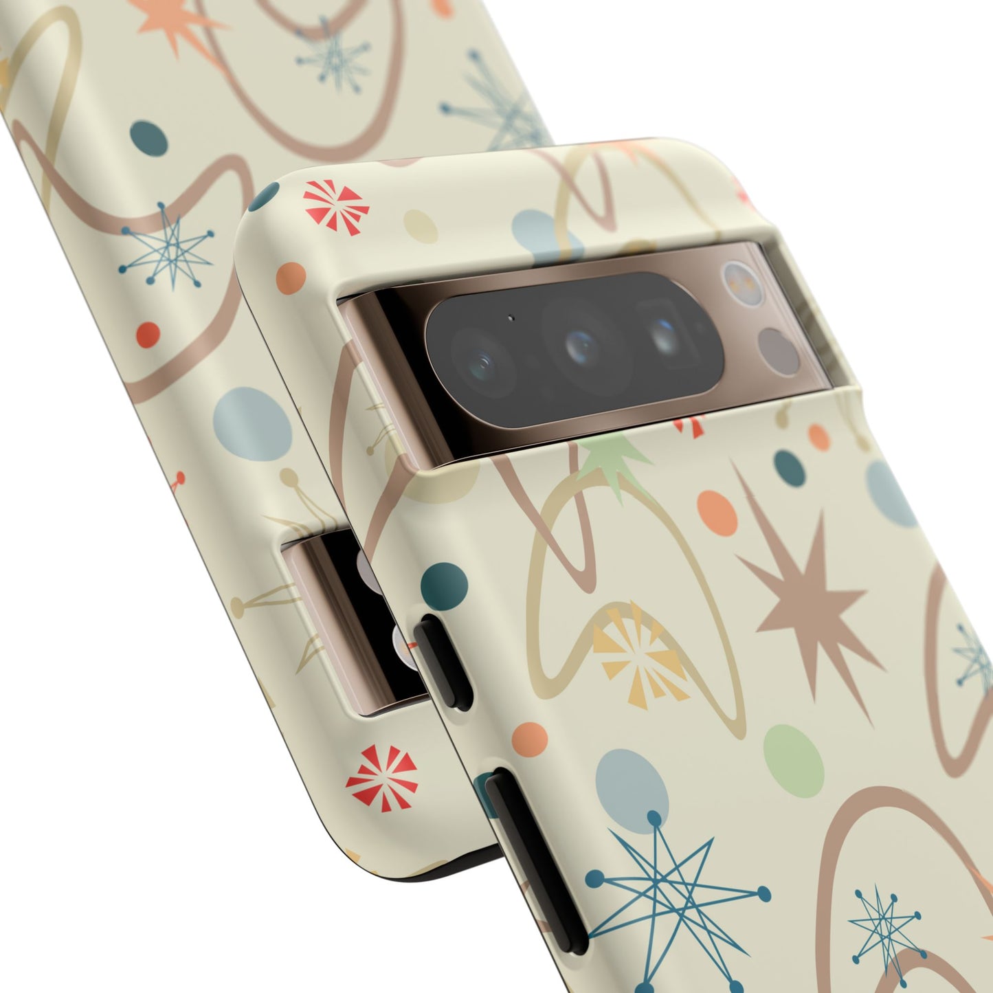 1950s Atomic Retro in Beige Tough Phone Cases