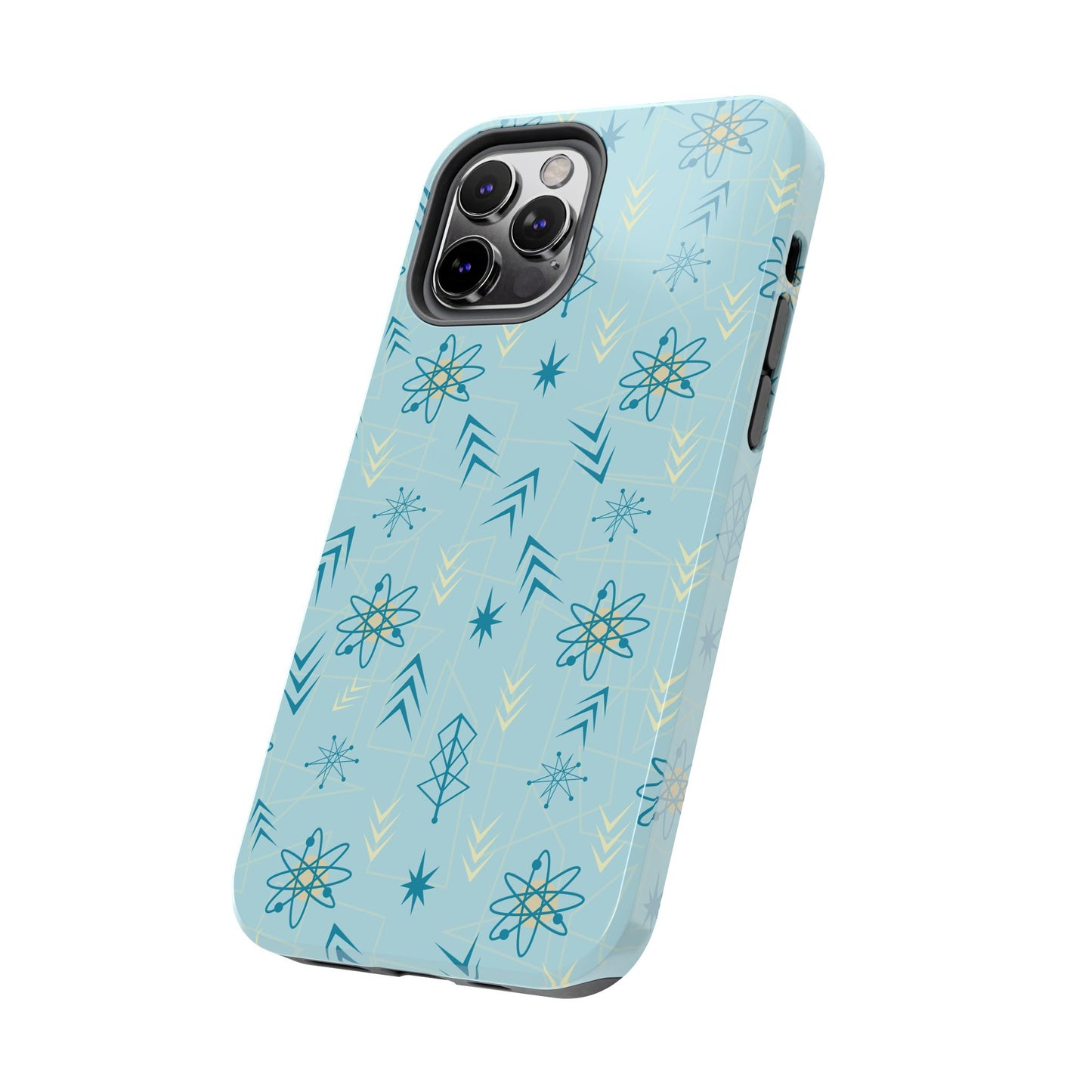 1950s Atomic Age Retro in Light Blue Tough iPhone Case