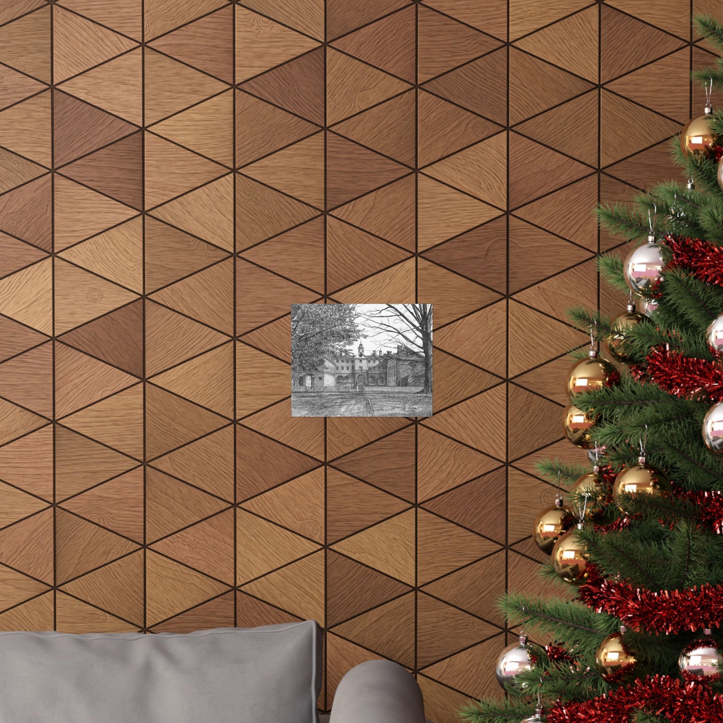 Wren Building, College of William and Mary Matte Poster — Pen and Ink Wall Art