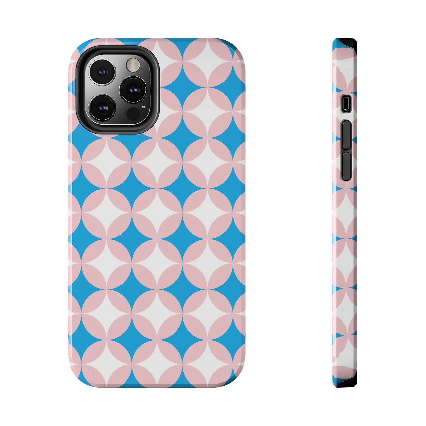 1950s Vintage Circle and Diamond Pattern Tough iPhone Cases