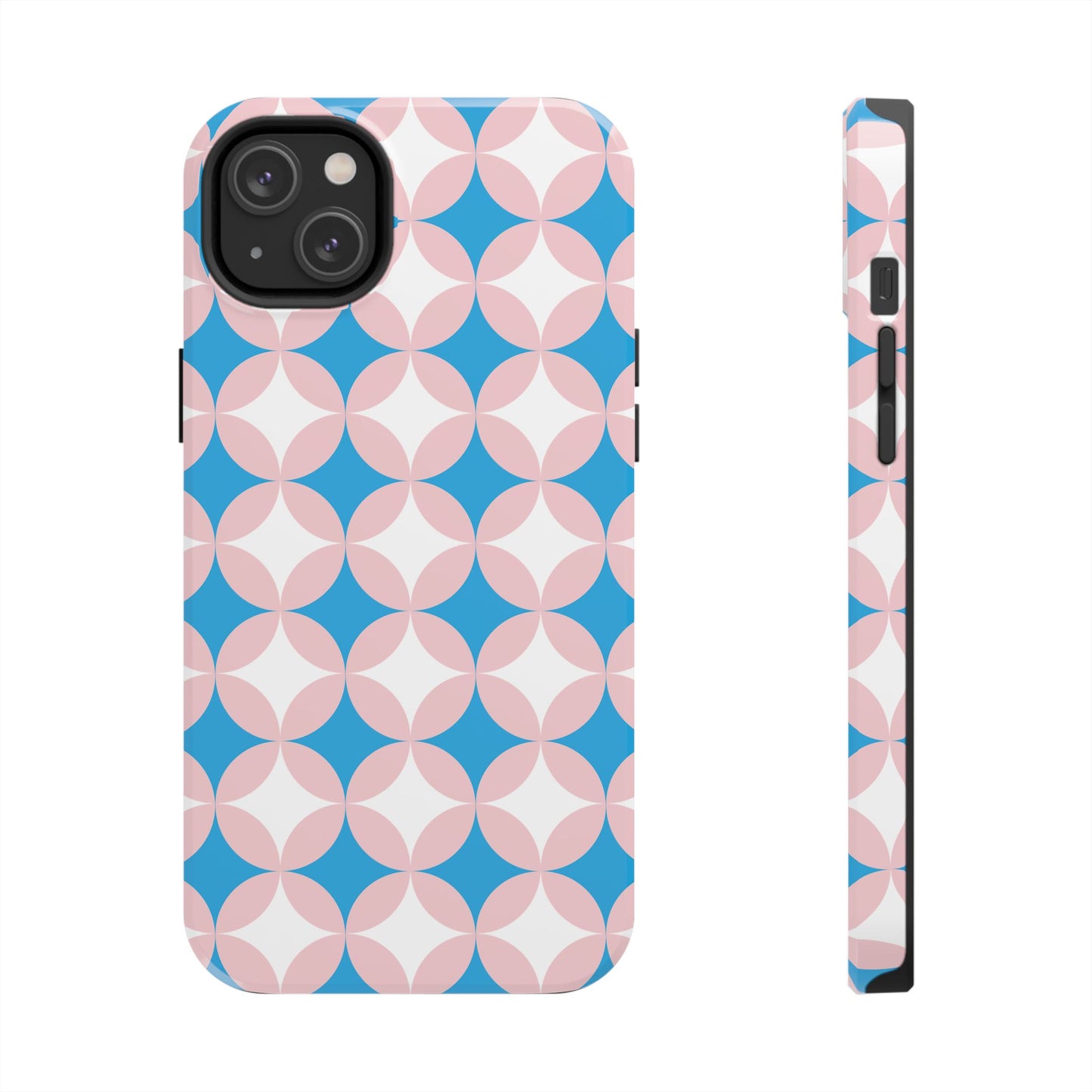 1950s Vintage Circle and Diamond Pattern Tough iPhone Cases