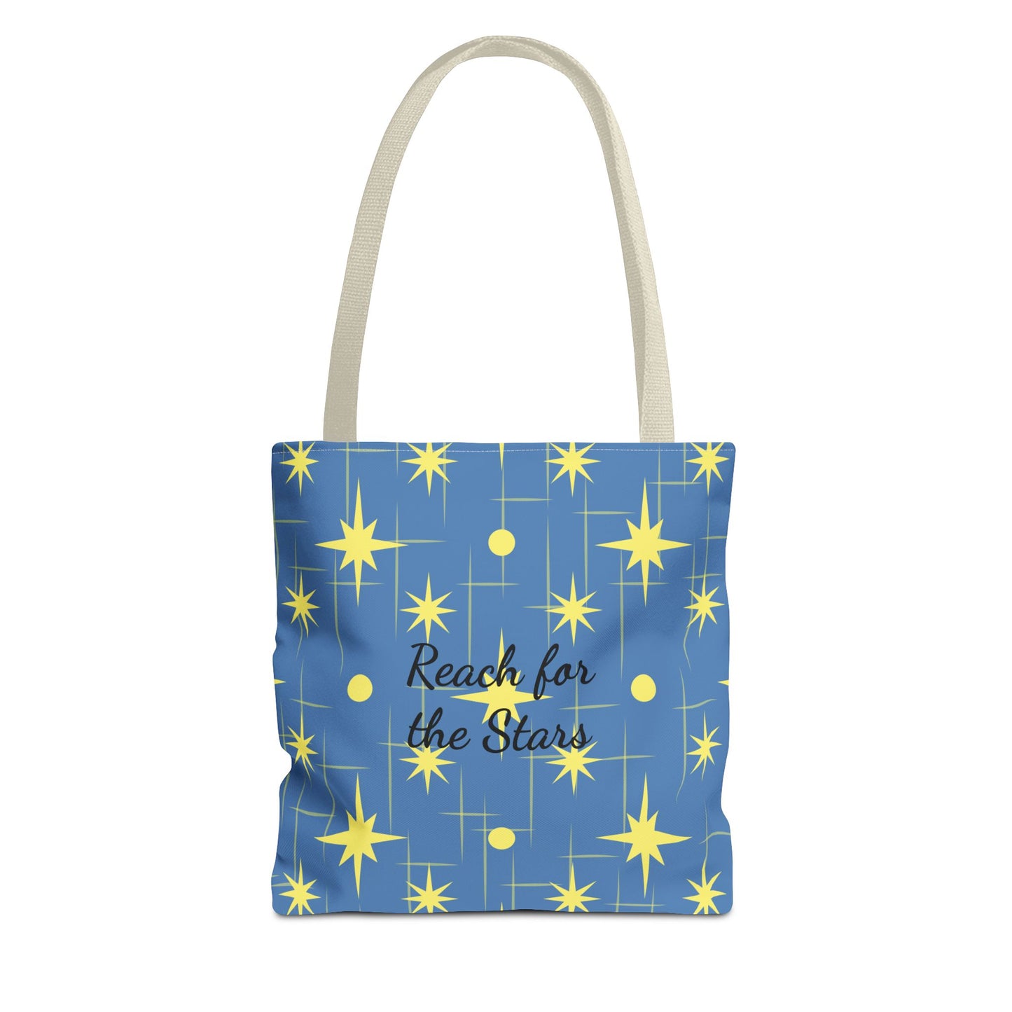 Reach for the Stars Tote Bag — Inspirational Star Pattern All-Over Print