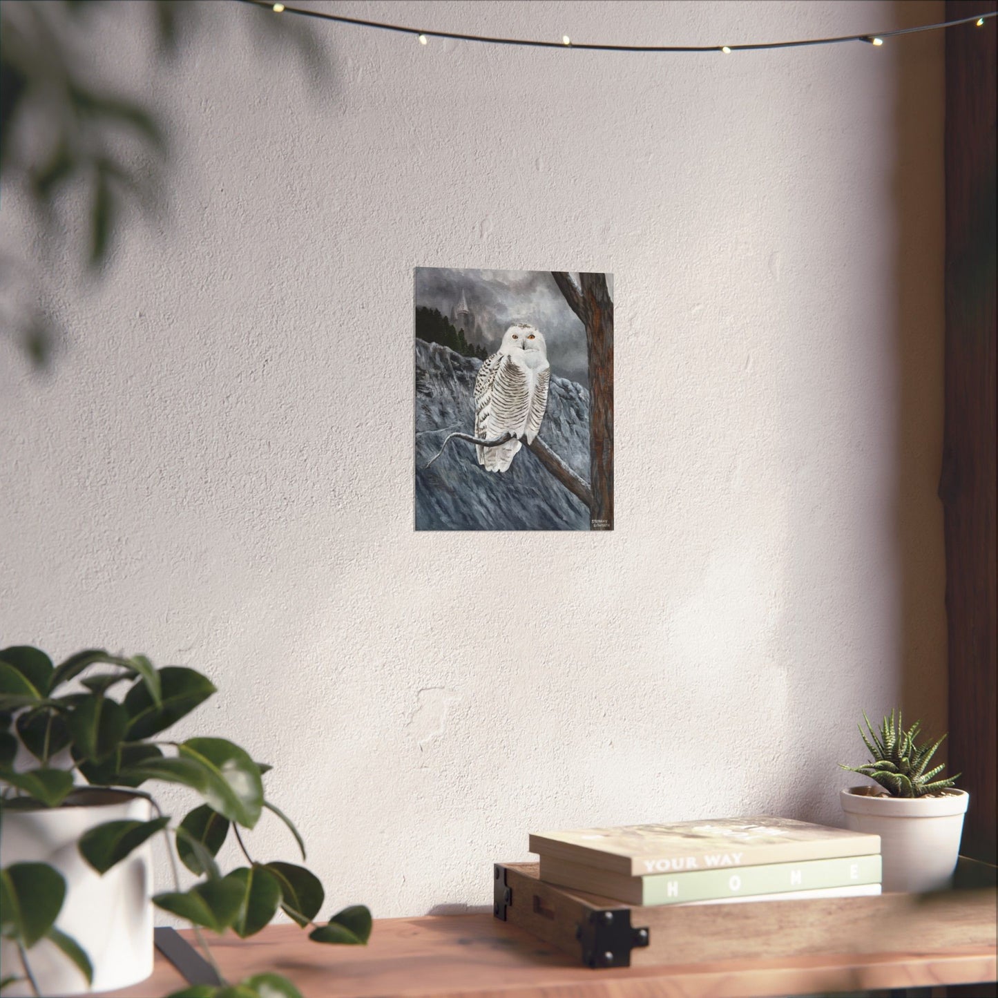 Snowy Owl Art Poster — Matte Vertical Wildlife Print