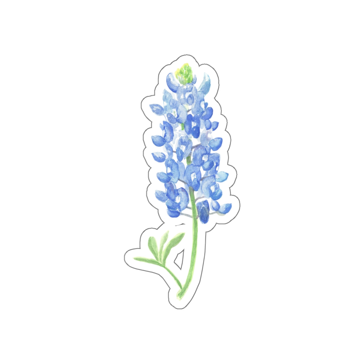 Watercolor Bluebonnet Kiss-Cut Stickers