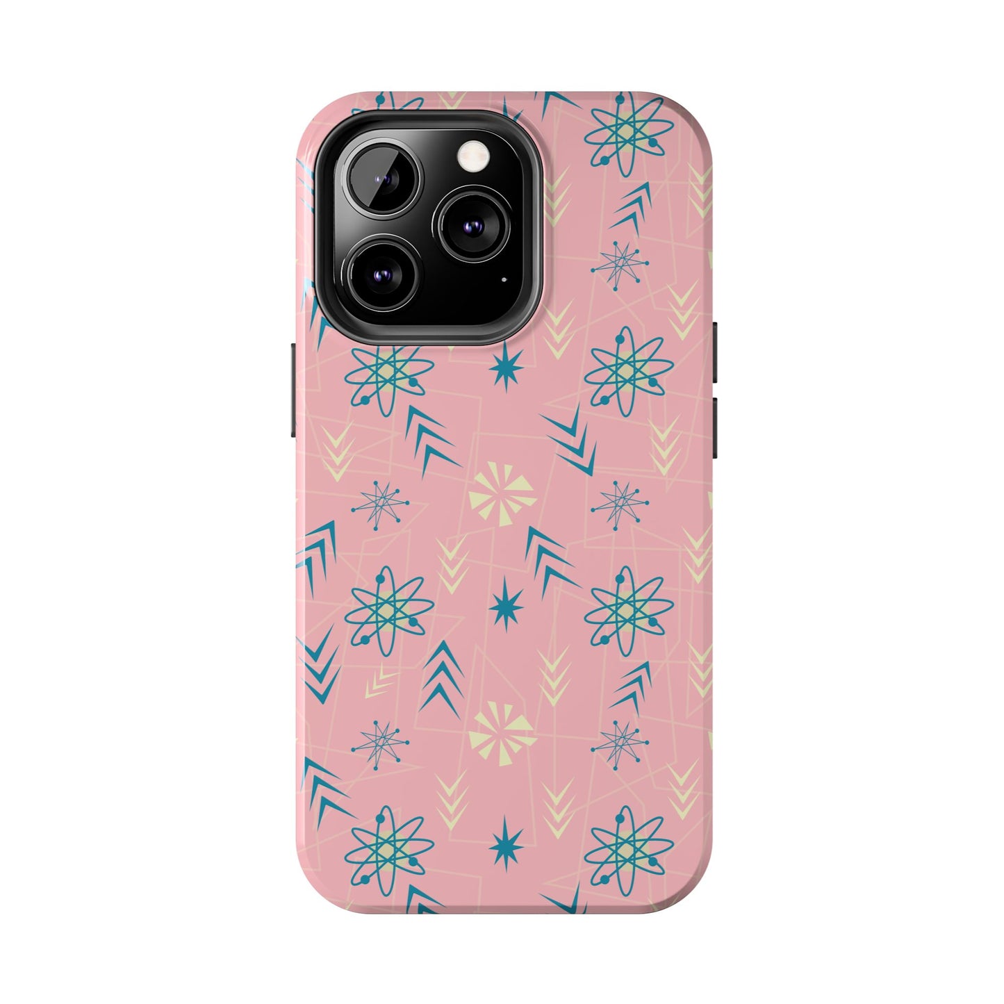 1950s Atomic Age Retro Tough iPhone Case in Pink