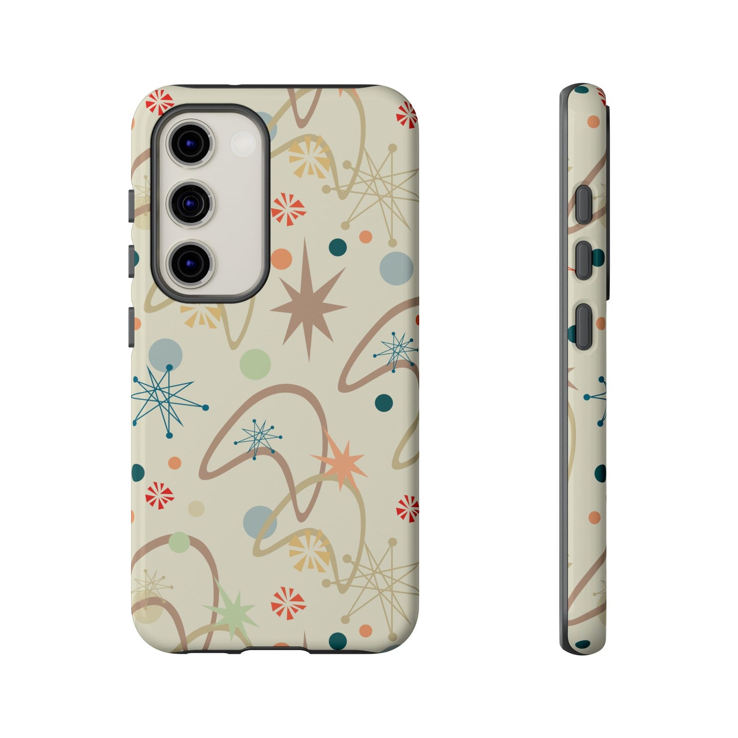 1950s Atomic Retro in Beige Tough Phone Cases