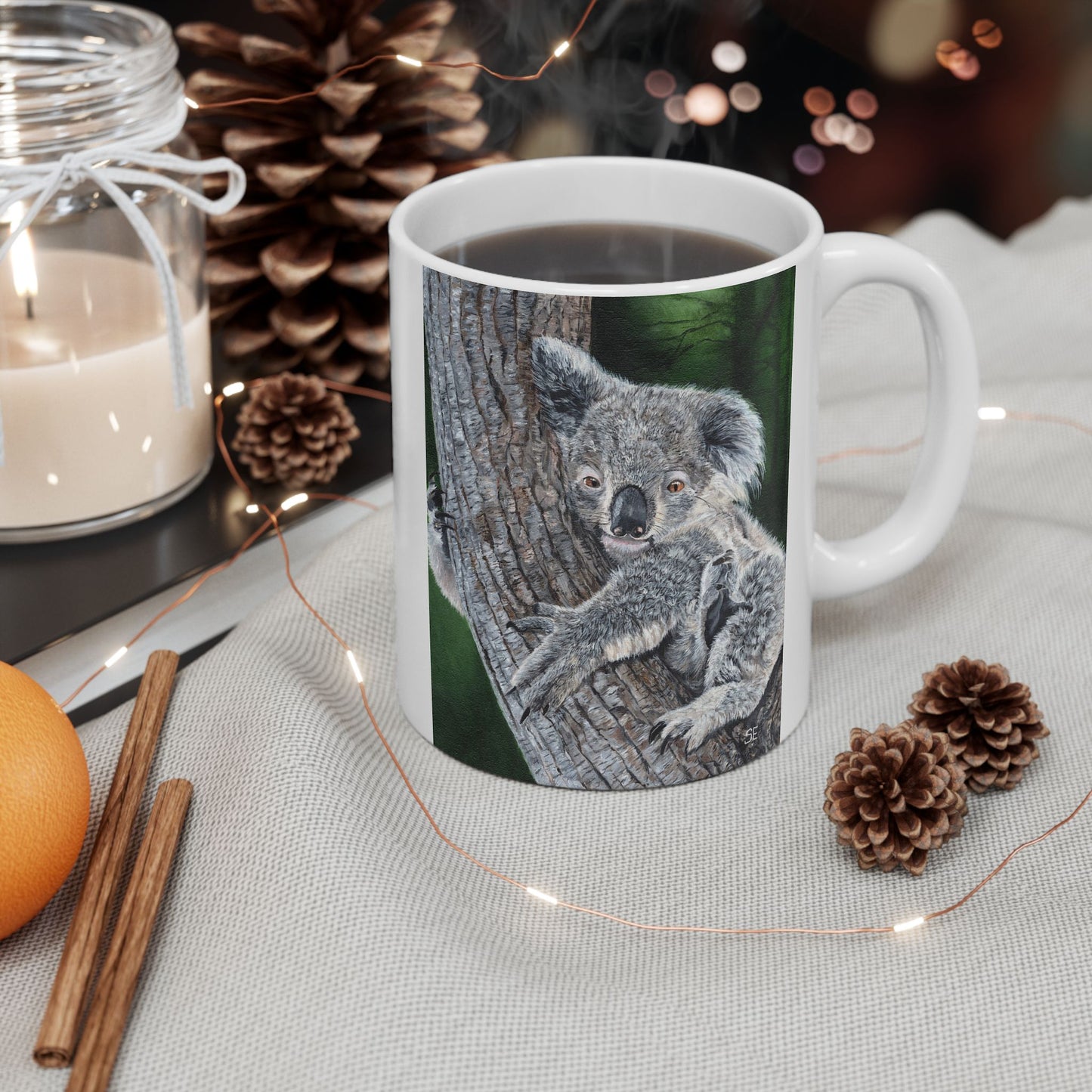 Koala Ceramic Mug — Cute Koala Coffee Cup (11oz, 15oz)