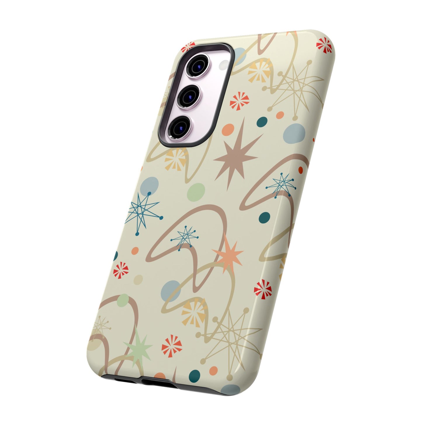 1950s Atomic Retro in Beige Tough Phone Cases