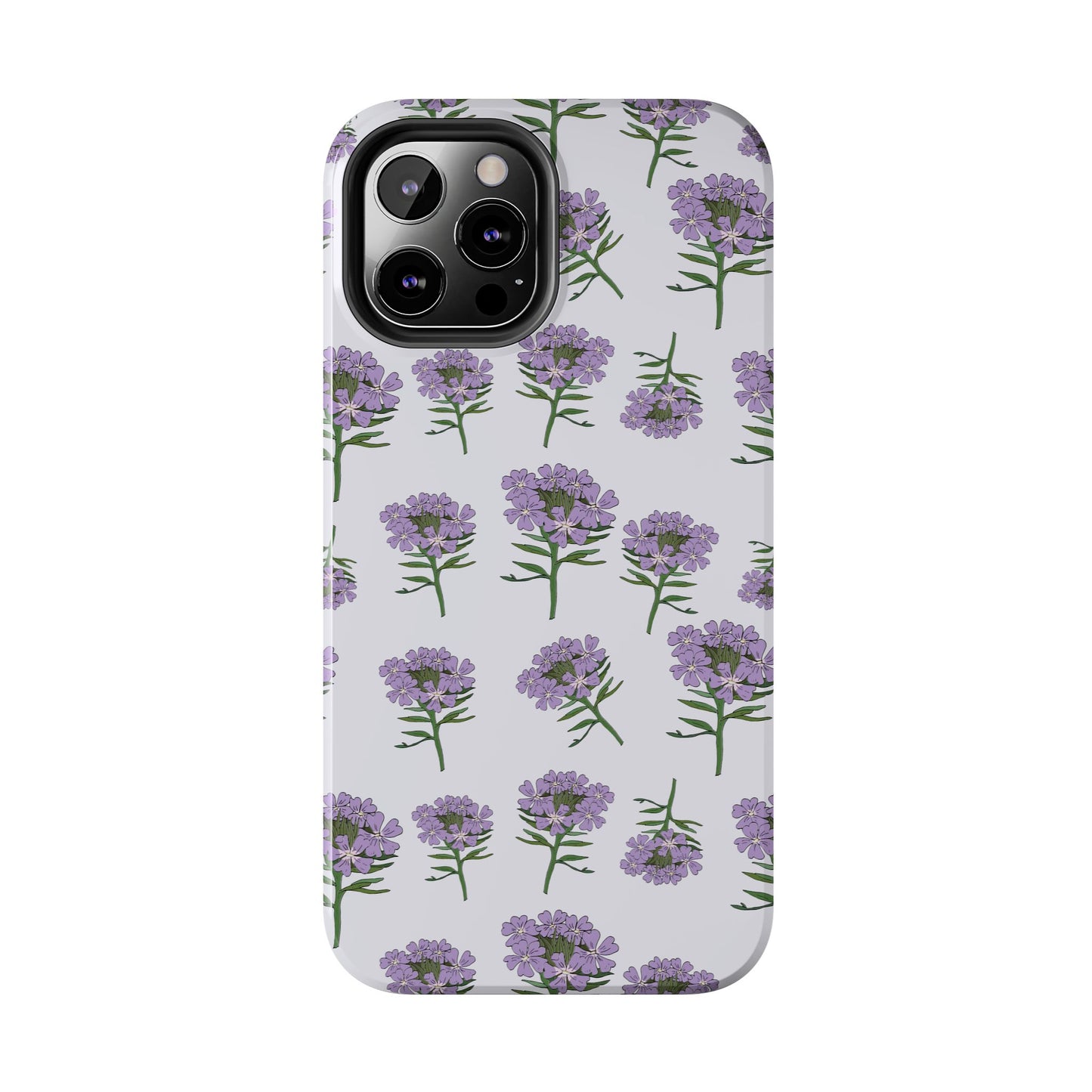 Purple Wildflower Pattern Tough iPhone Cases