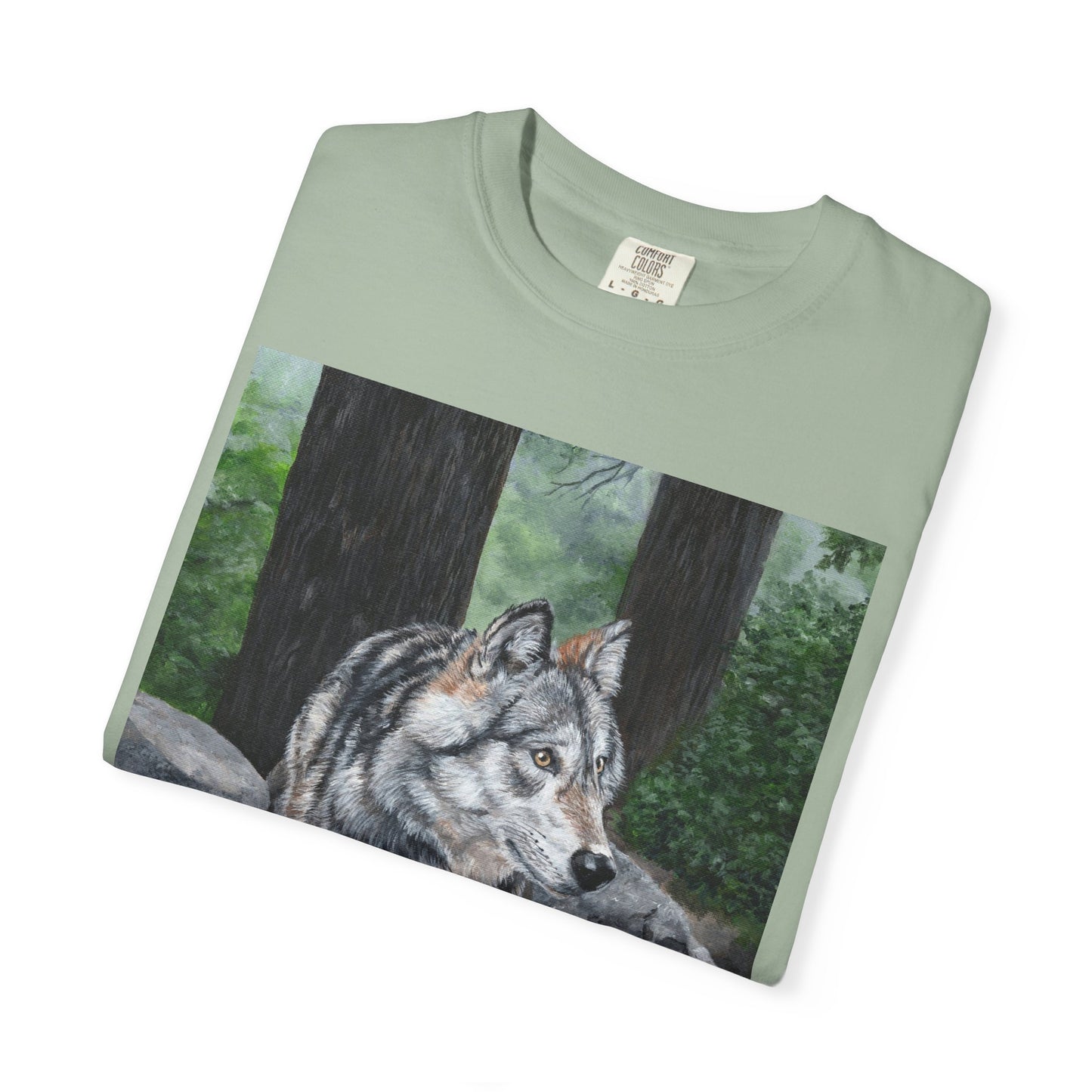 Wolf Portrait T‑Shirt — Realistic Forest Wolf Graphic Tee