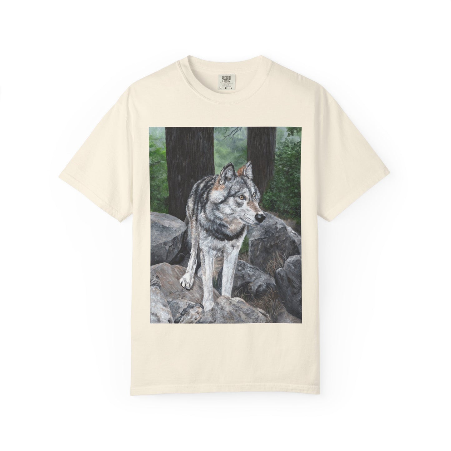 Wolf Portrait T‑Shirt — Realistic Forest Wolf Graphic Tee