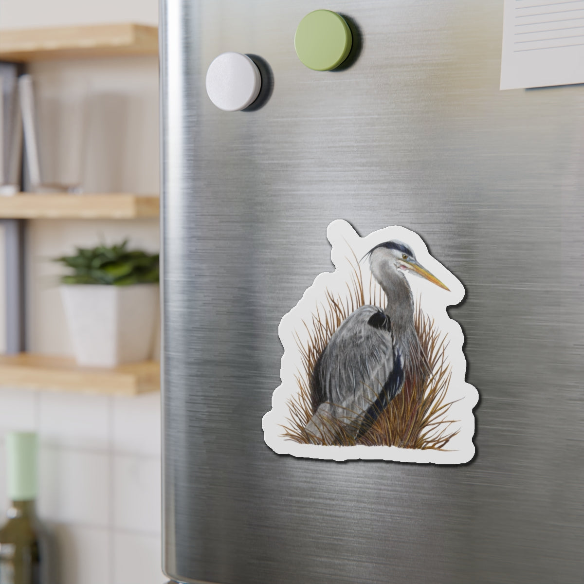 Great Blue Heron Die-Cut Magnets