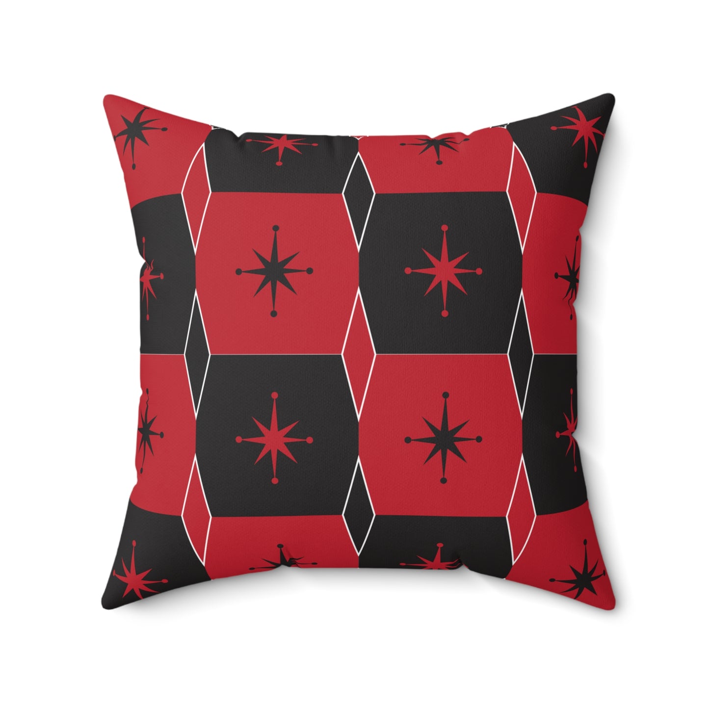 Mid-Century Star Geometric Throw Pillow