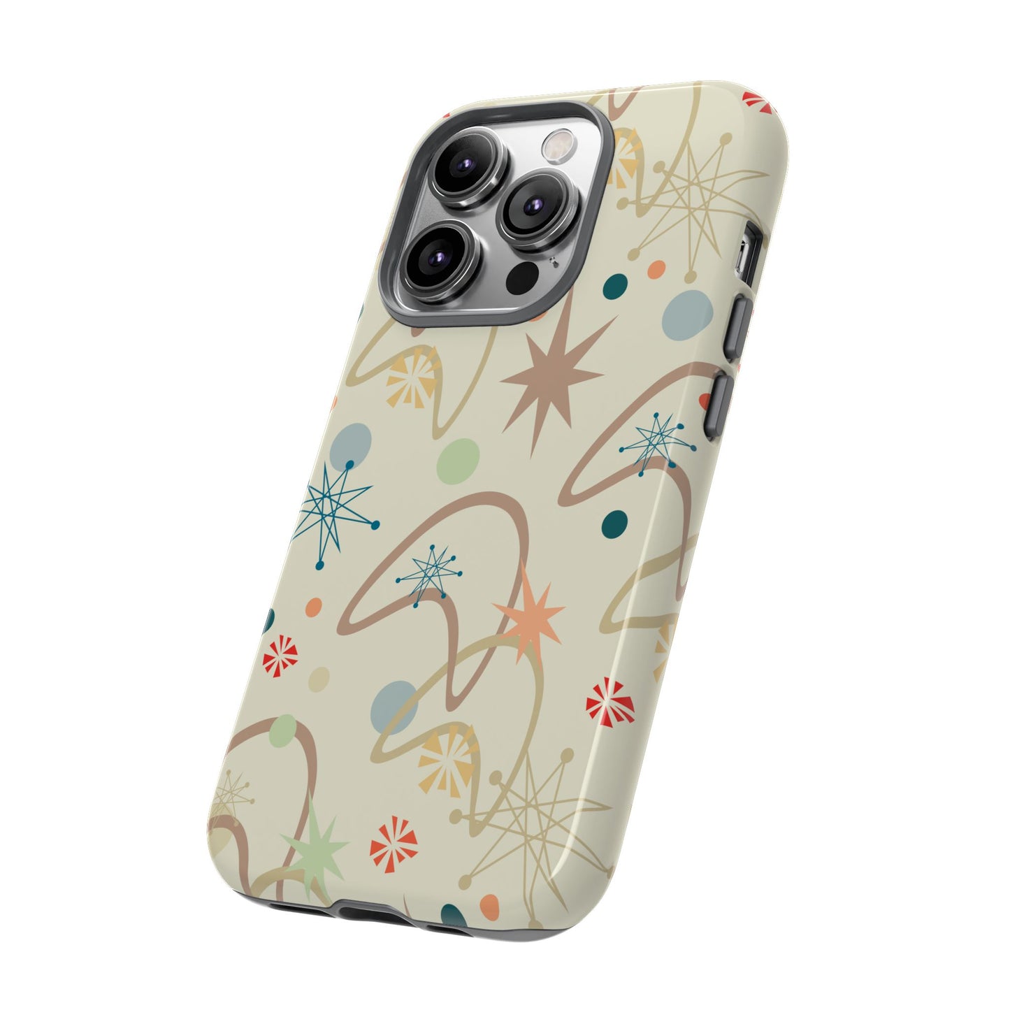 1950s Atomic Retro in Beige Tough Phone Cases