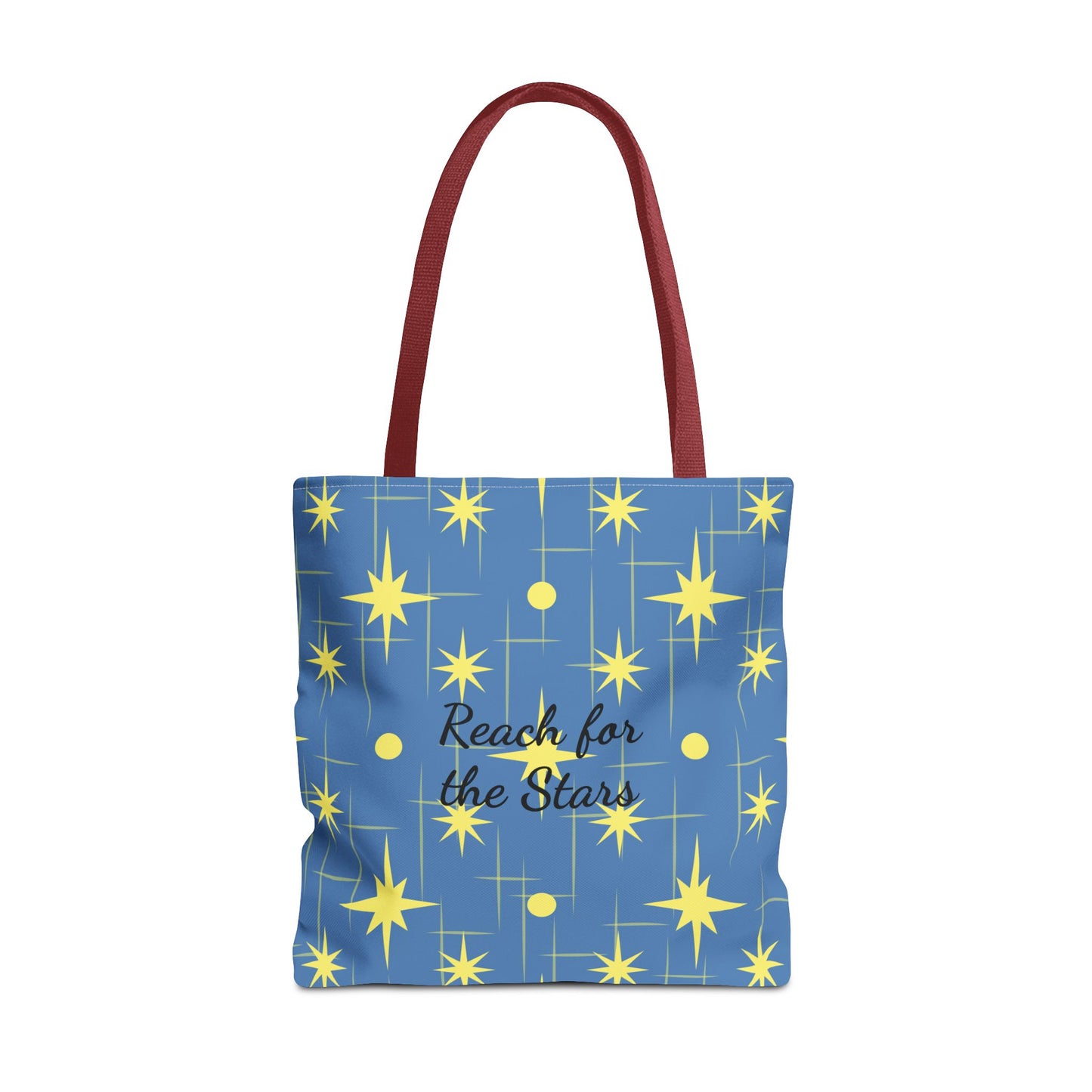 Reach for the Stars Tote Bag — Inspirational Star Pattern All-Over Print