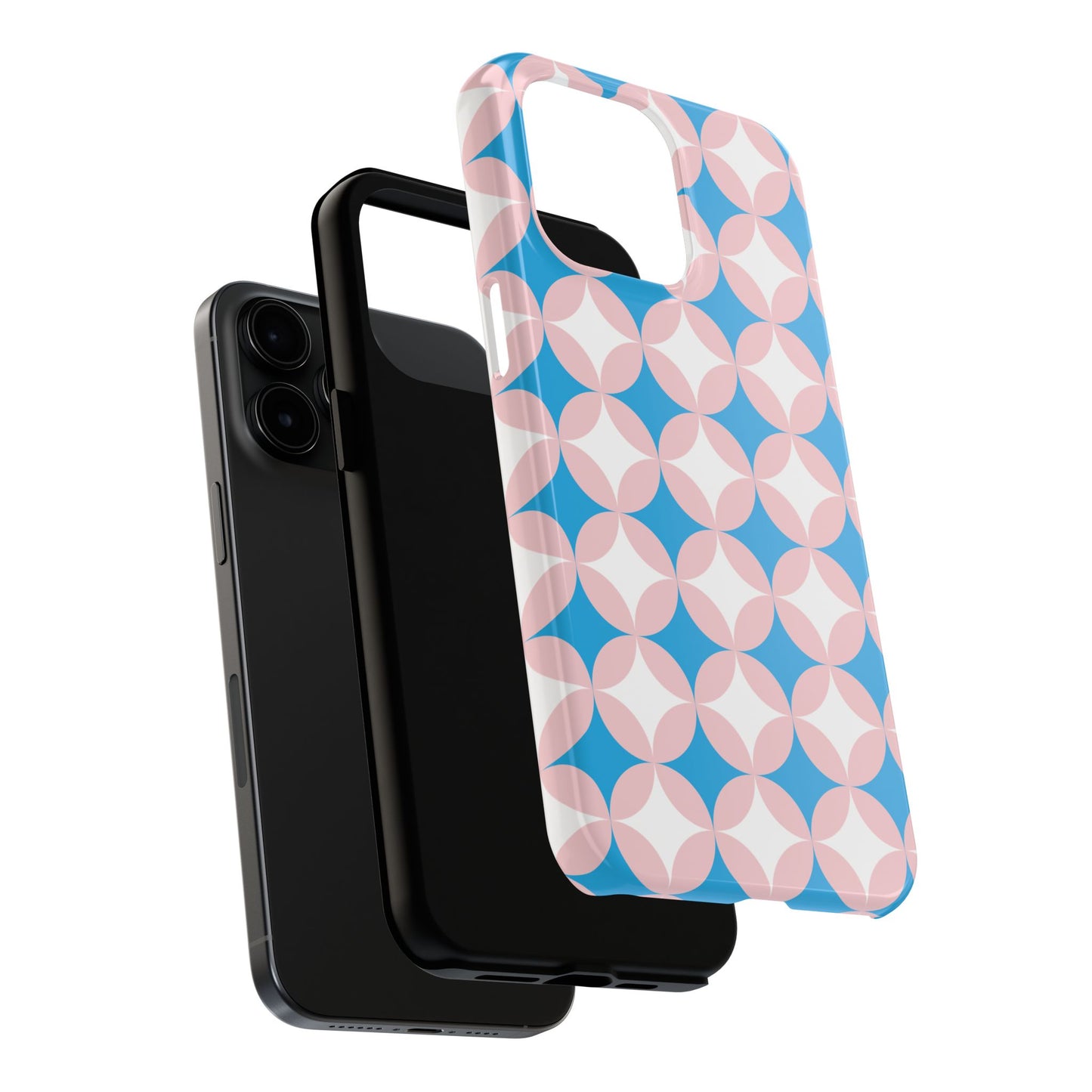 1950s Vintage Circle and Diamond Pattern Tough iPhone Cases