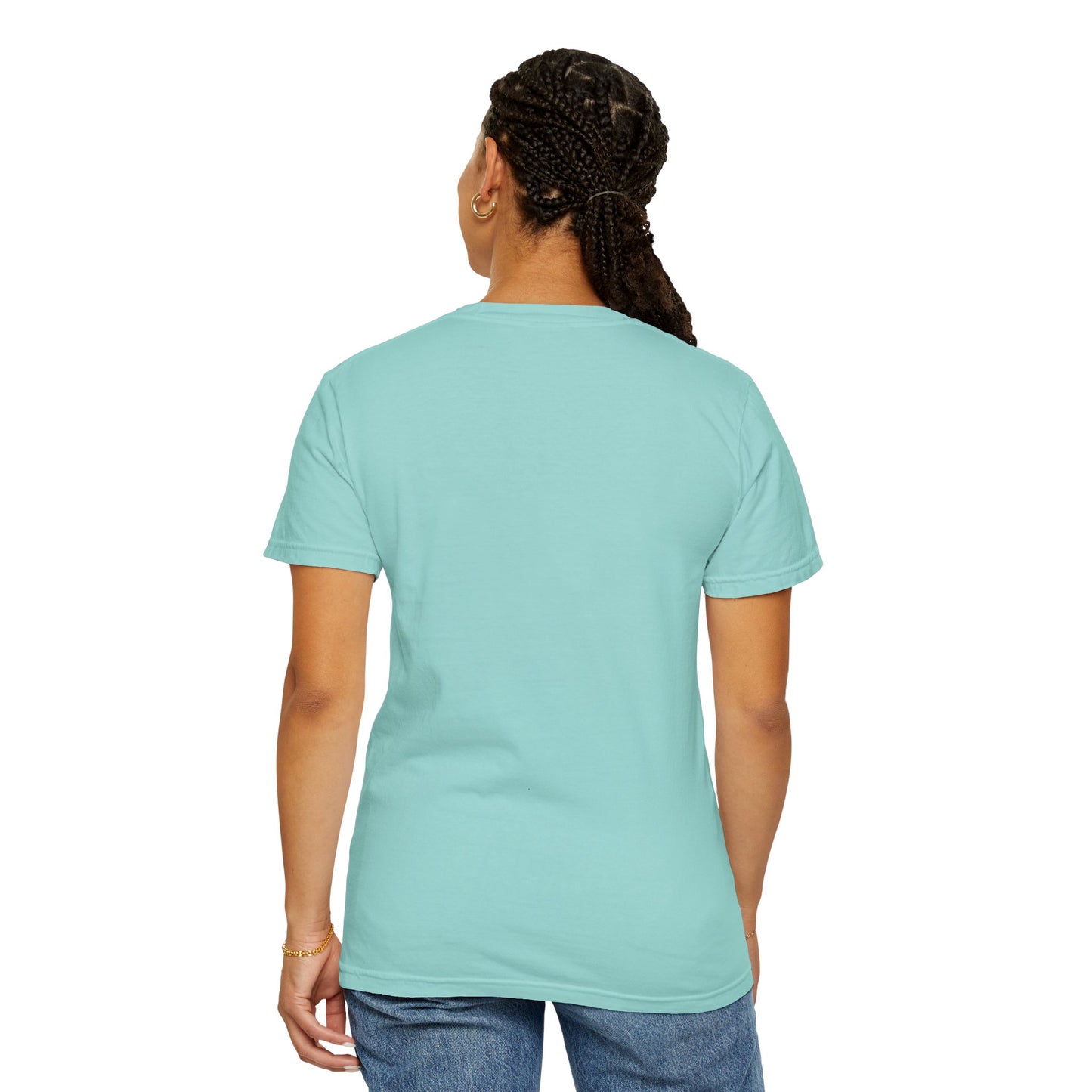 Sea Turtle in Teal and Purple Unisex Garment-Dyed T-shirt