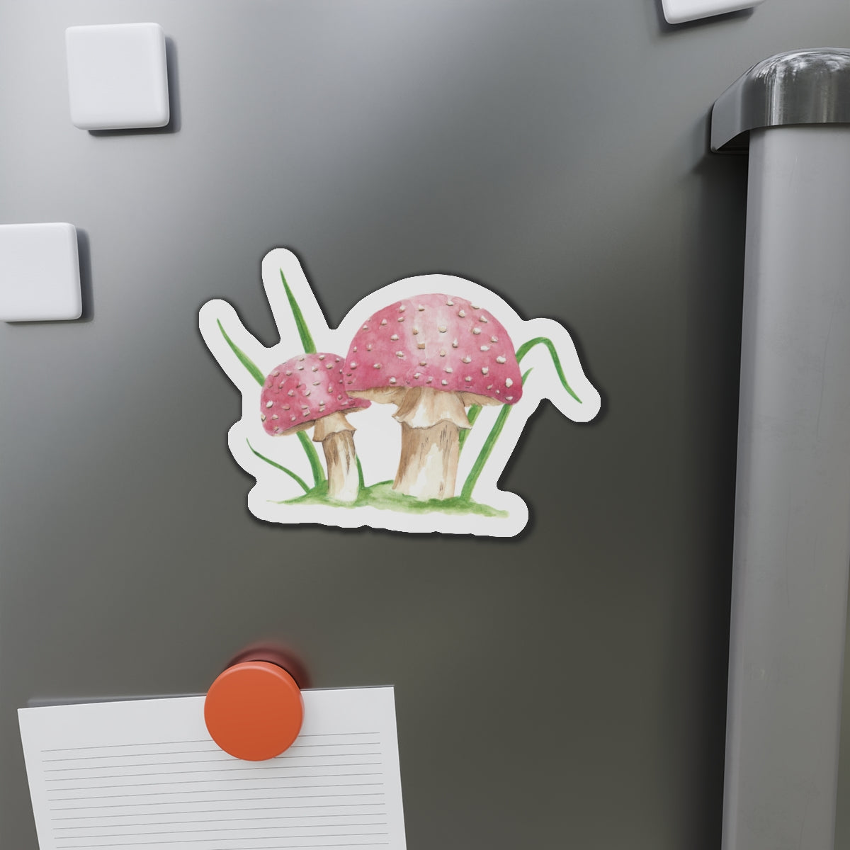 Watercolor Mushrooms Die-Cut Magnets