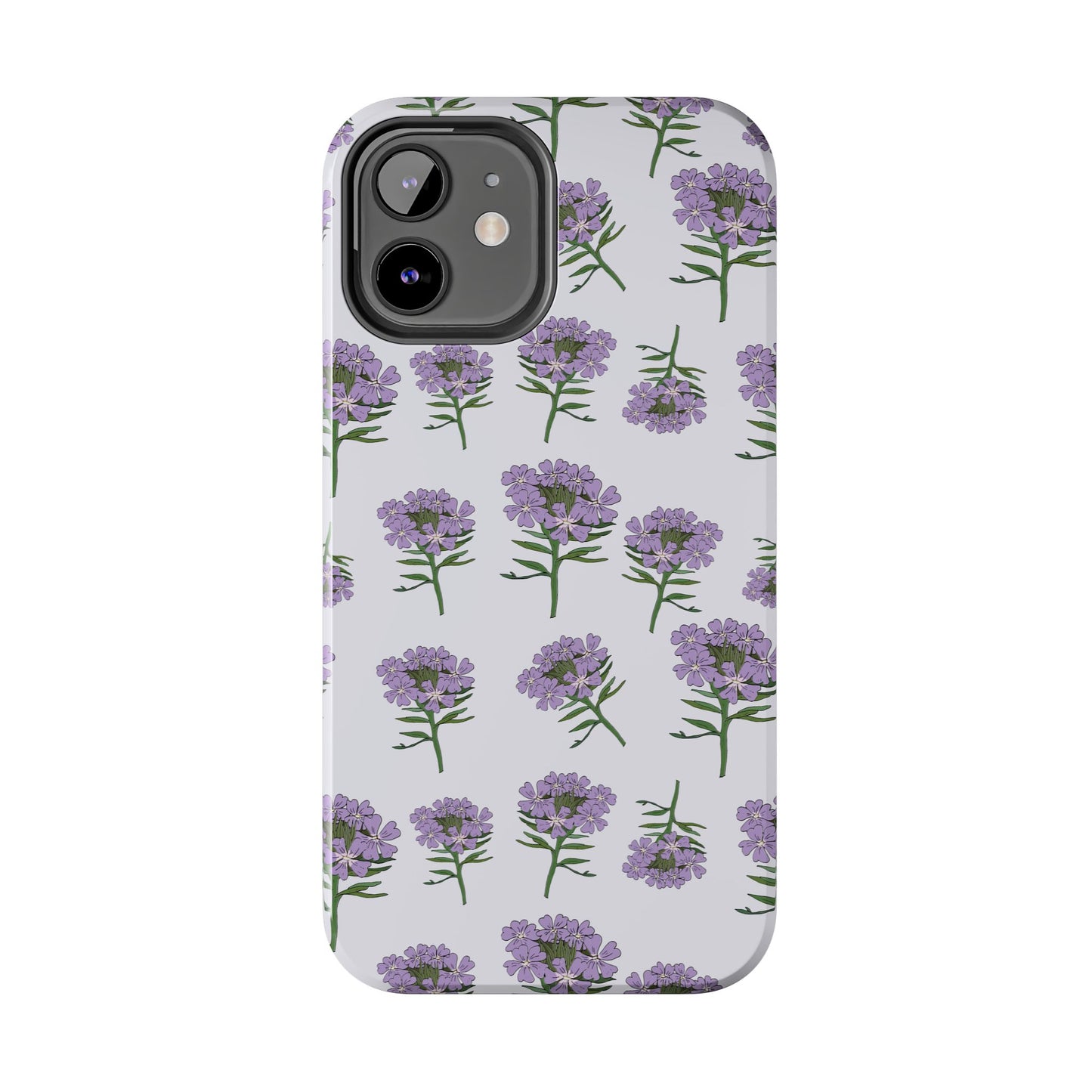 Purple Wildflower Pattern Tough iPhone Cases