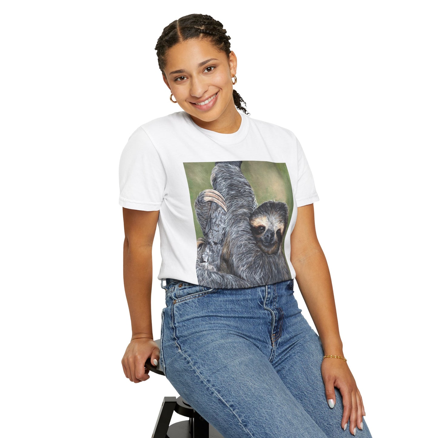 Unisex Garment-Dyed Sloth T-shirt