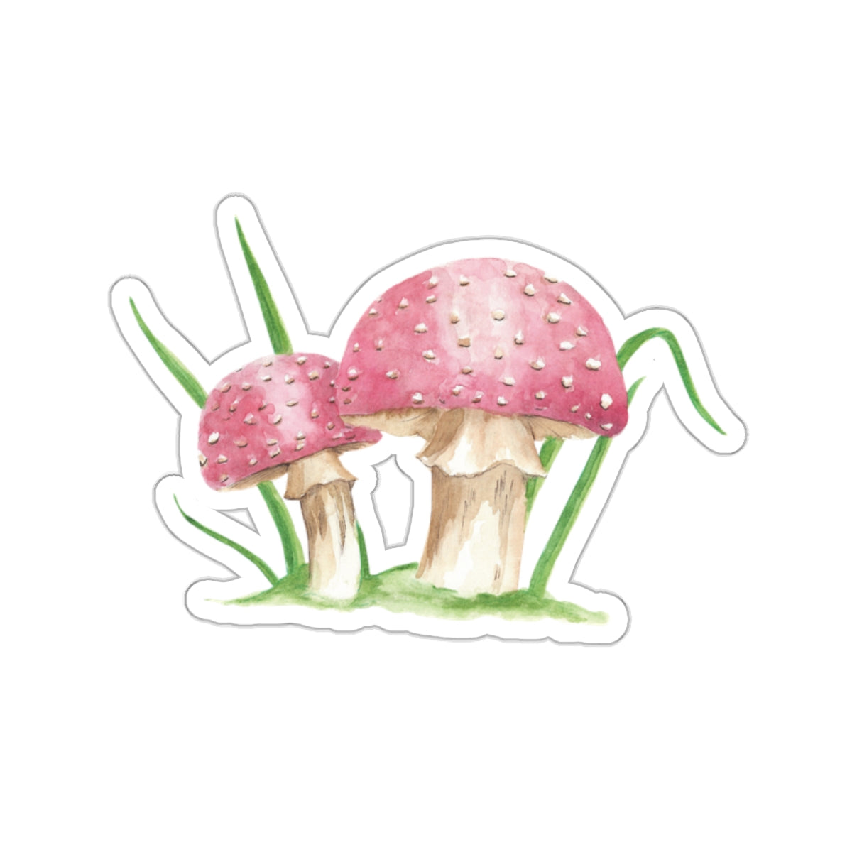 Watercolor Mushroom Kiss-Cut Stickers